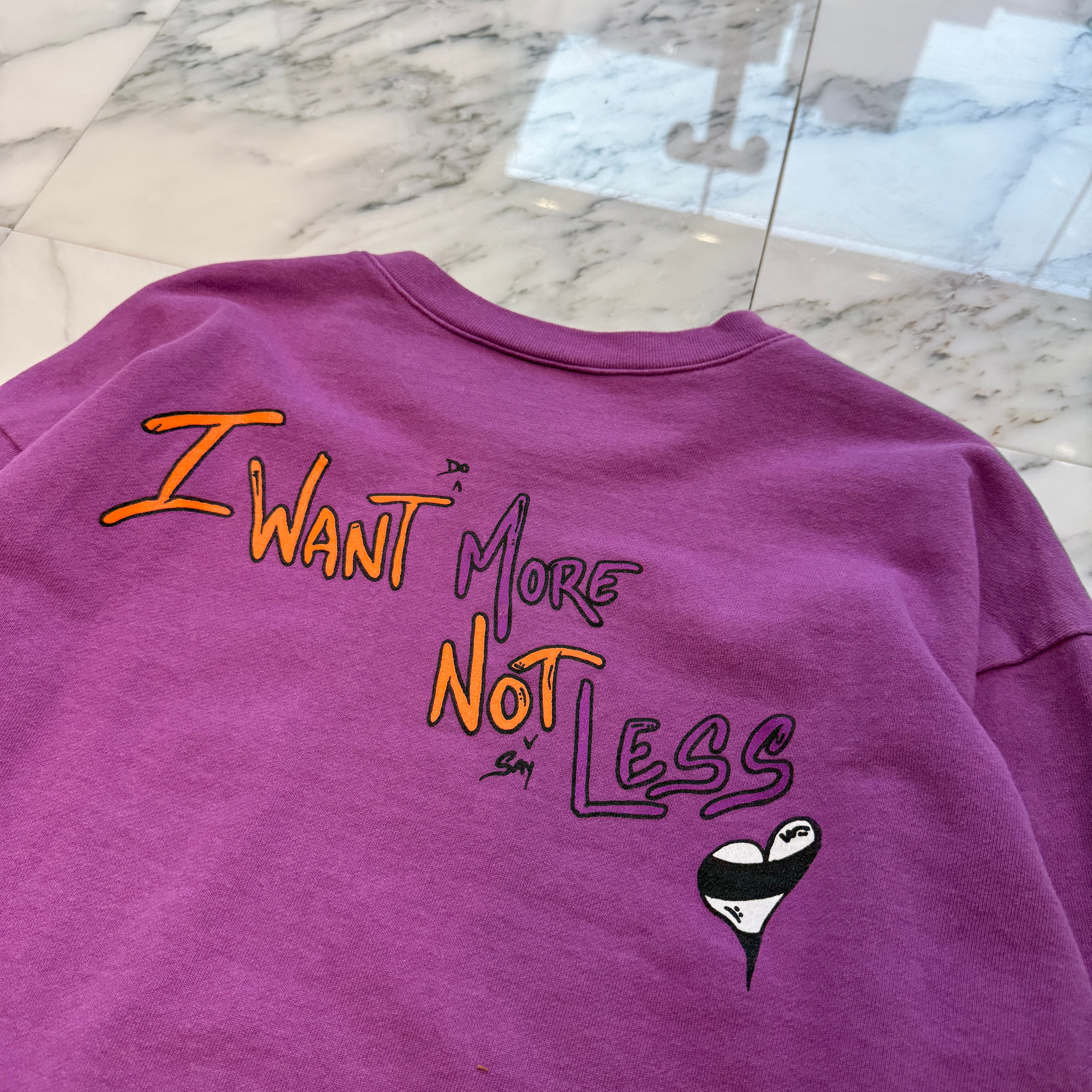 CHROME HEARTS × MATTY BOY 2024AW "I WANT MORE NOT LESS" Crew Neck Sweat Shirt Size L クロムハーツ × マッティボーイ "アイウォントモアノットレス" クルーネックスウェットシャツ サイズL