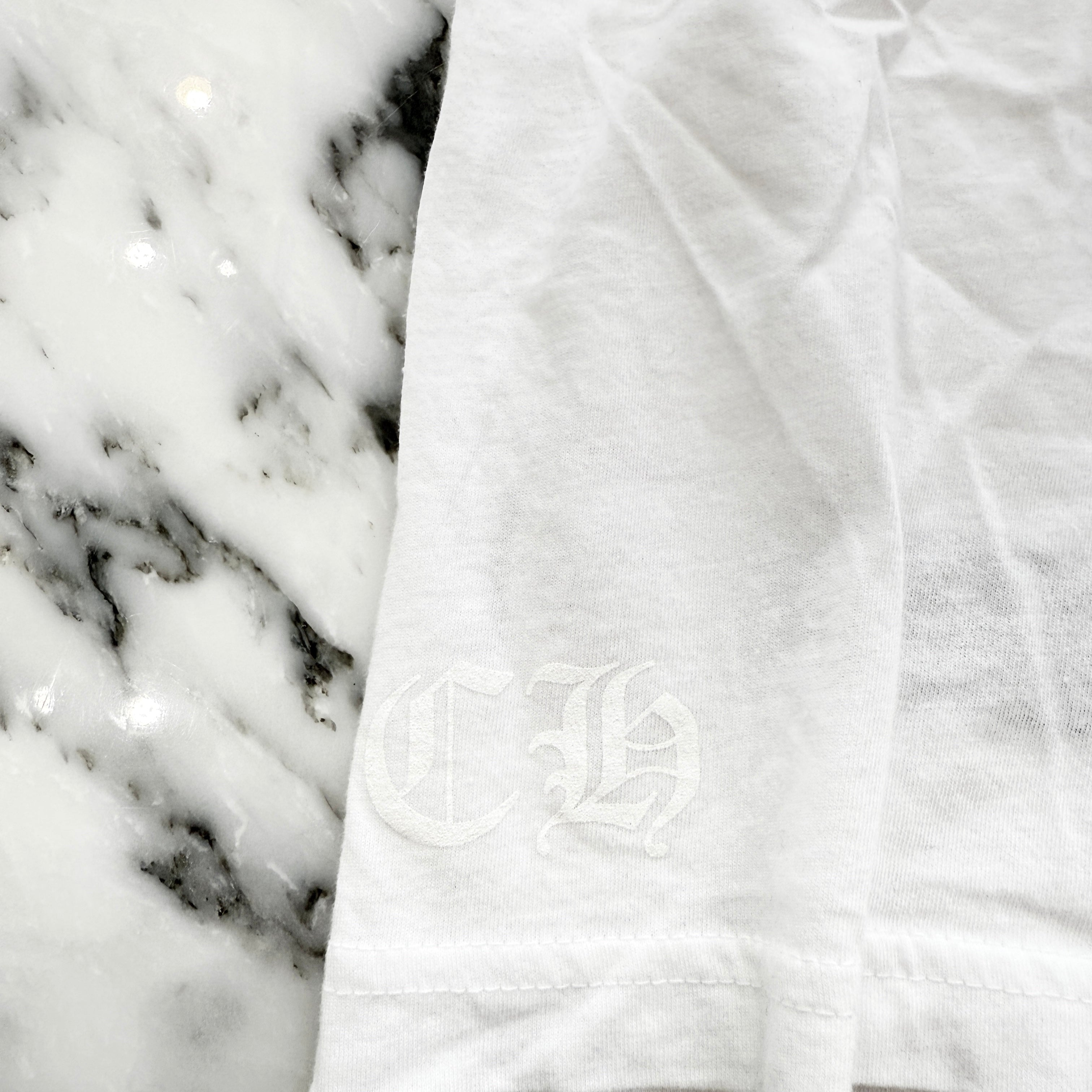 CHROME HEARTS Neck Logo Back Horseshoe Tee Size L クロムハーツ ネックロゴバックホースシューTシャツ サイズＬ