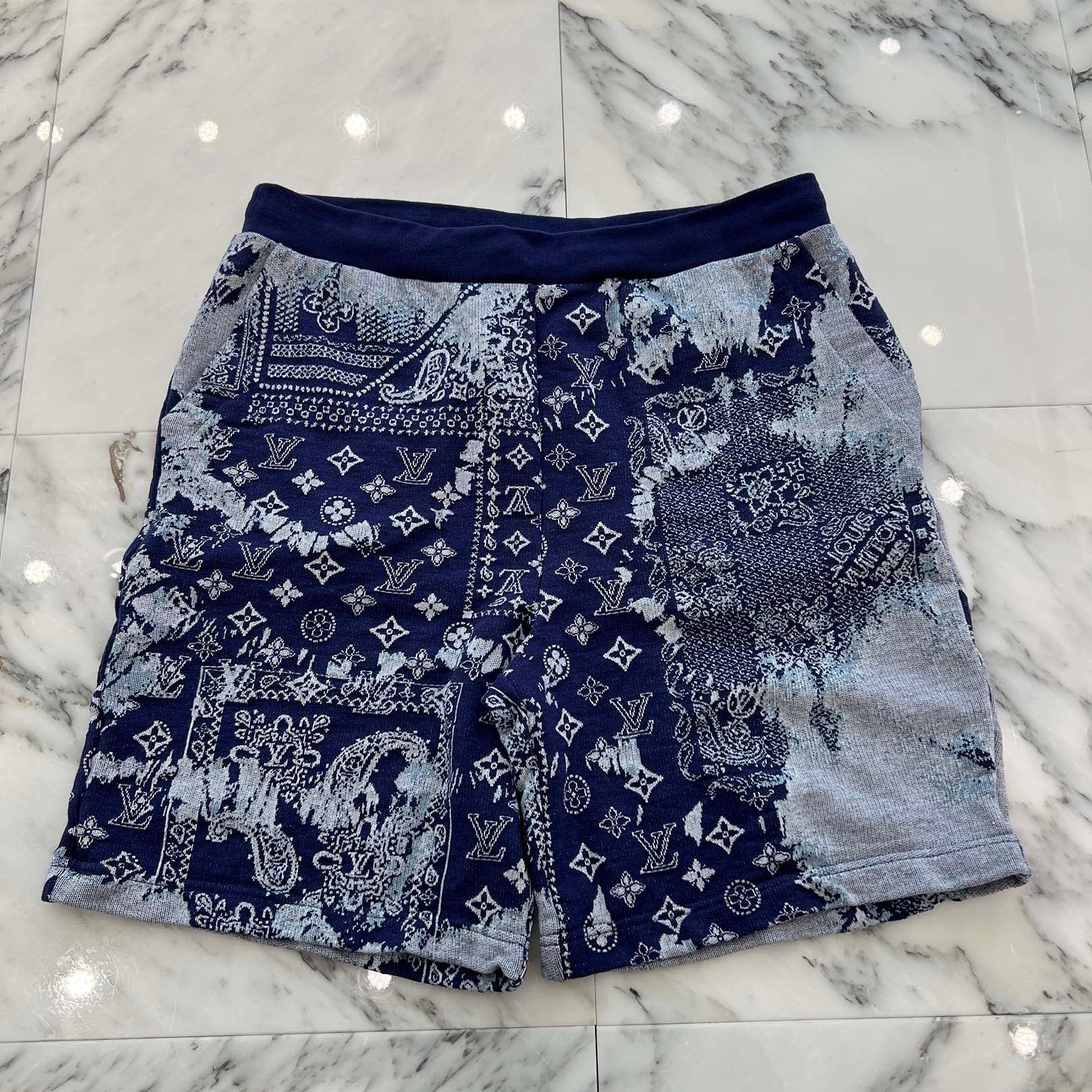 LOUIS VUITTON 2023SS Monogram Bandana Half Pants HNY27W Size XXL ルイヴィトン モノグラム バンダナ ハーフパンツ サイズXXL