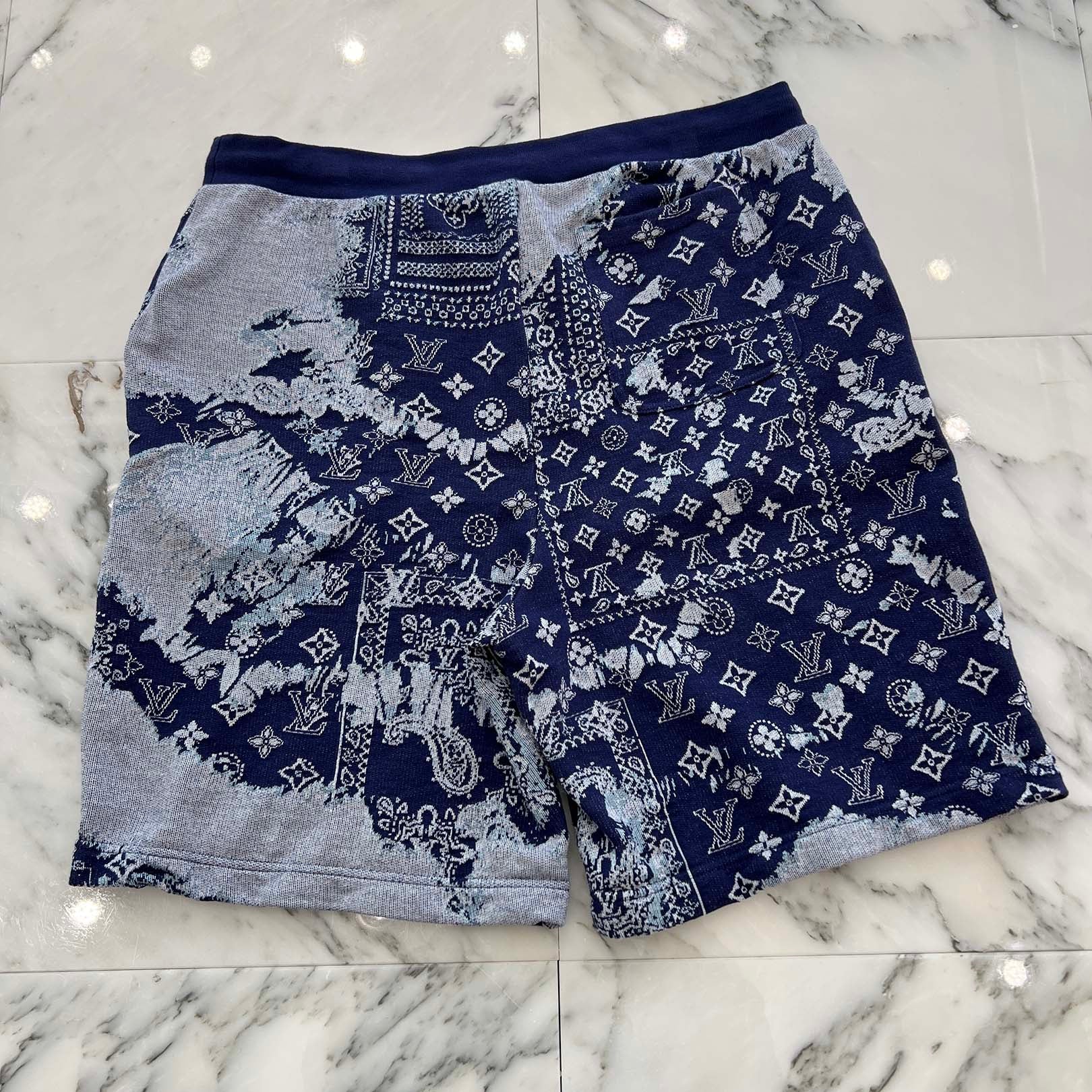 LOUIS VUITTON 2023SS Monogram Bandana Half Pants HNY27W Size XXL ルイヴィトン モノグラム バンダナ ハーフパンツ サイズXXL