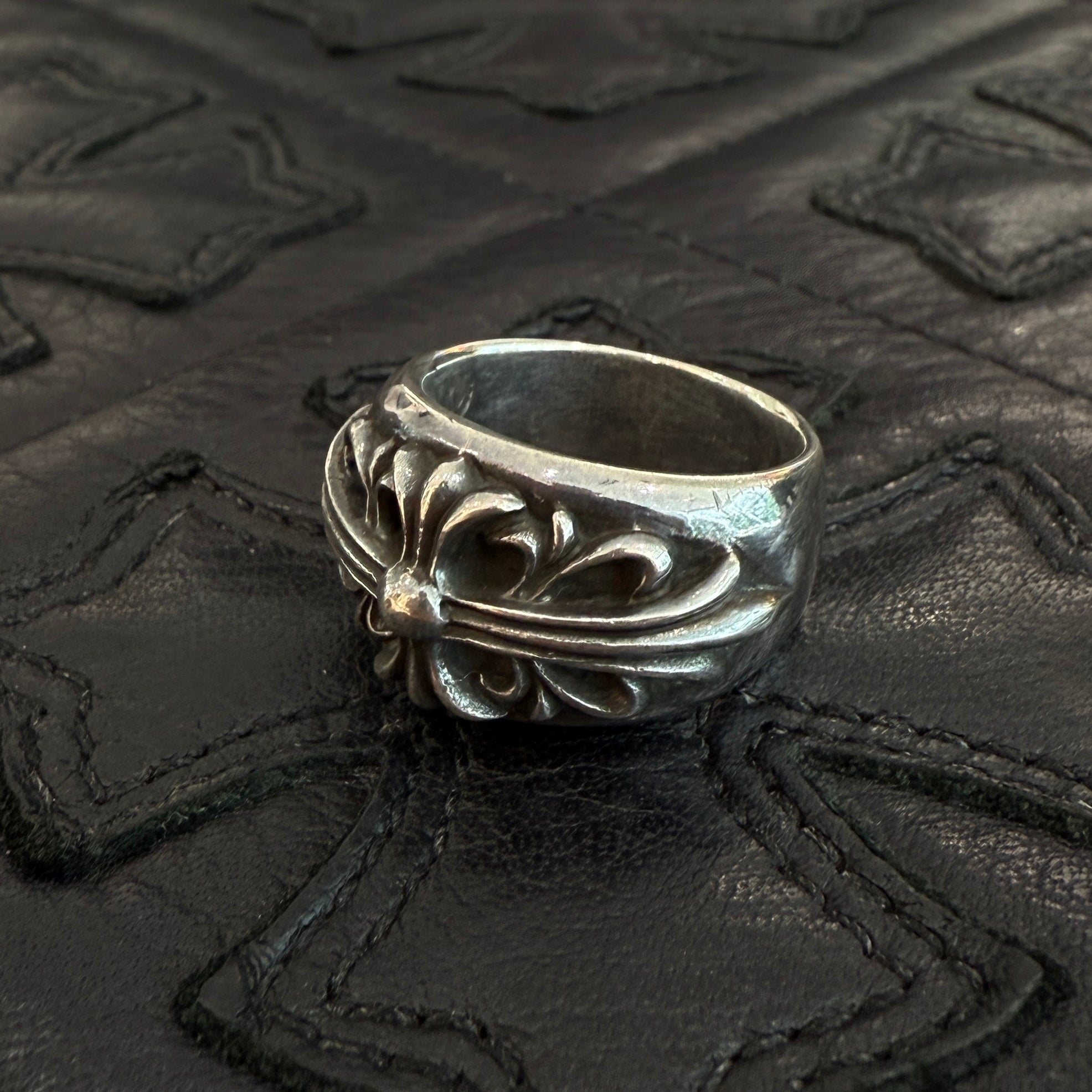 クロムハーツ　フローラルクロスリング　Chrom hearts 15号 CHROME HEARTS Floral Cross Ring Size 15号 クロムハーツ フローラル