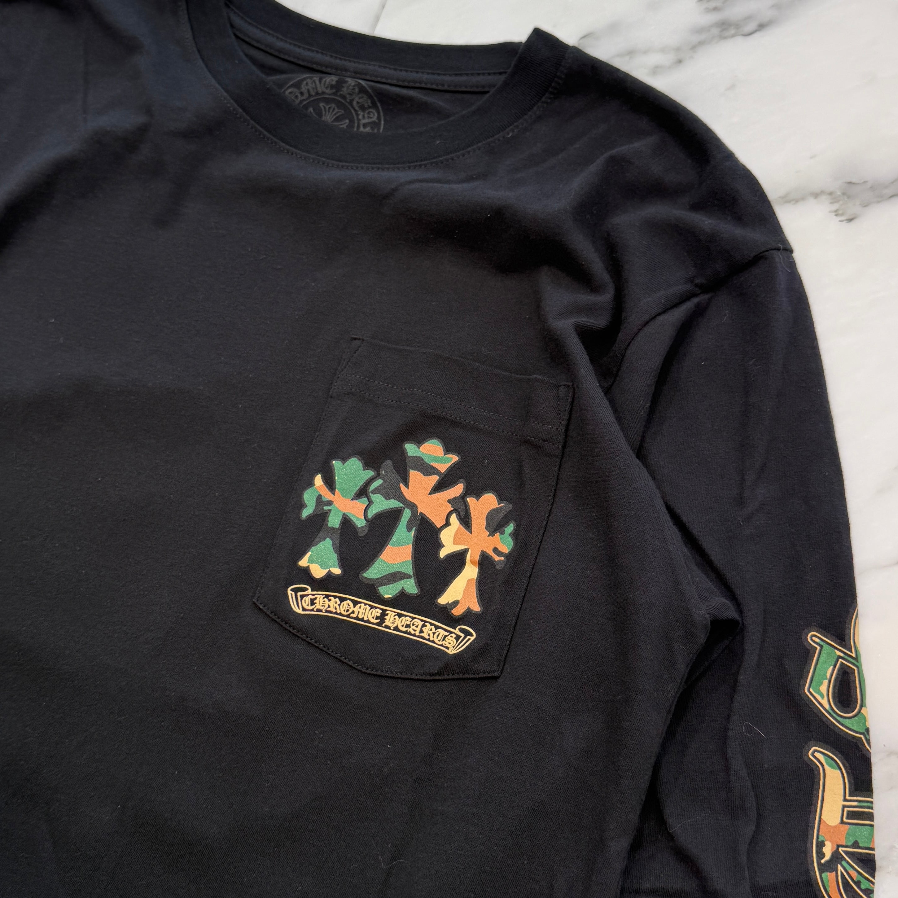 CHROME HEARTS Camo Horseshoe Long Sleeve Tee Size M クロムハーツ カモ ホースシュー ロングスリーブ ティーシャツ サイズM