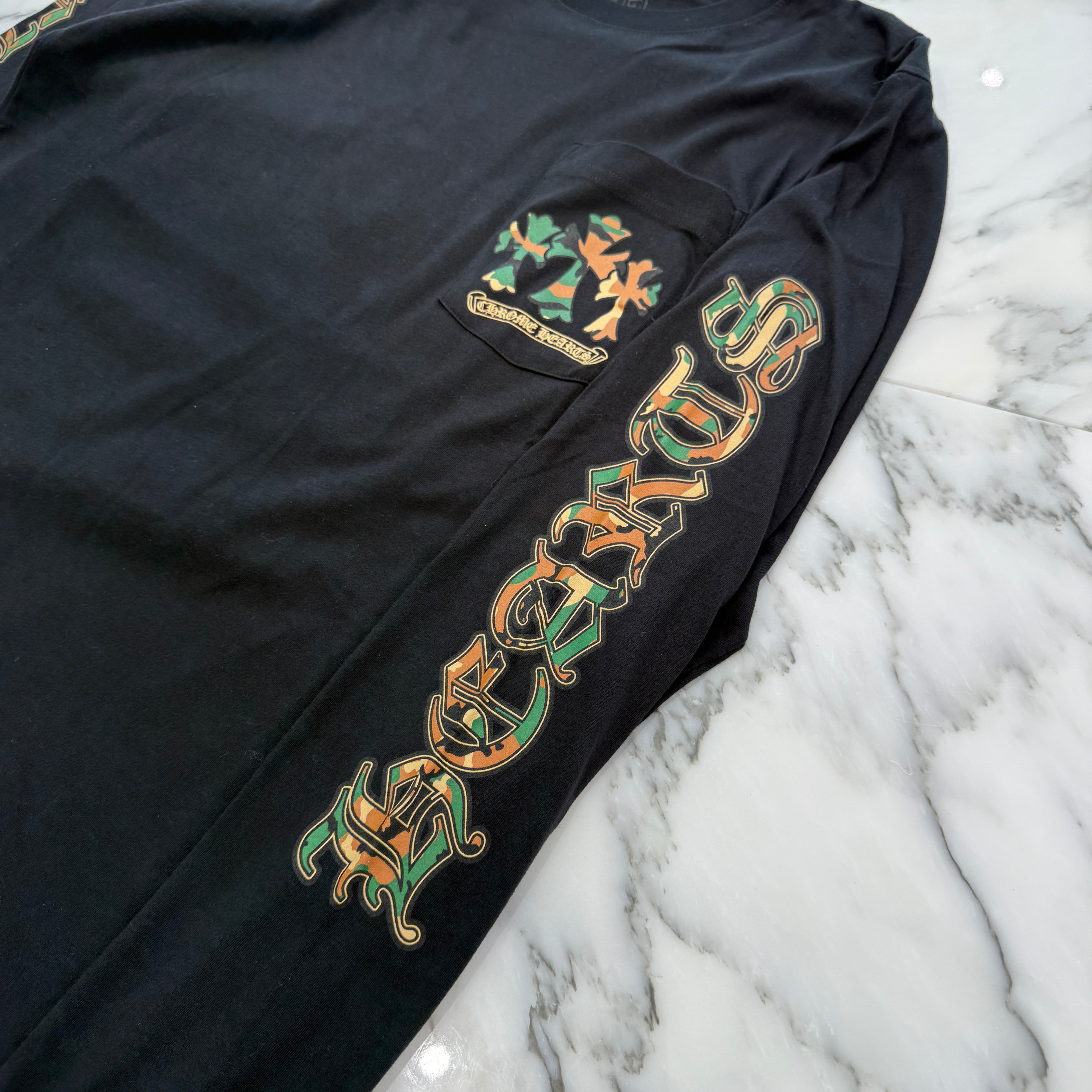 CHROME HEARTS Camo Horseshoe Long Sleeve Tee Size M クロムハーツ カモ ホースシュー ロングスリーブ ティーシャツ サイズM