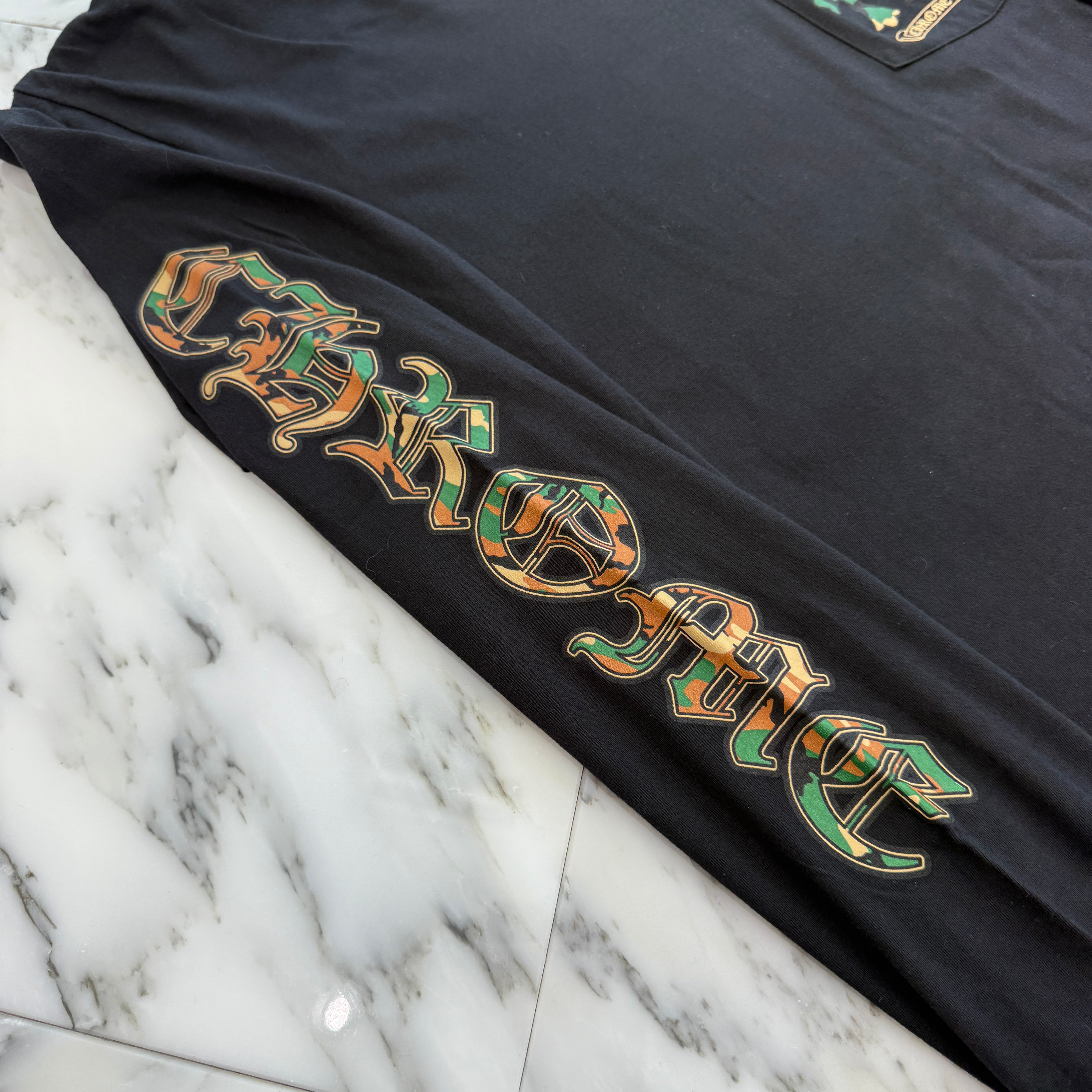 CHROME HEARTS Camo Horseshoe Long Sleeve Tee Size M クロムハーツ カモ ホースシュー ロングスリーブ ティーシャツ サイズM