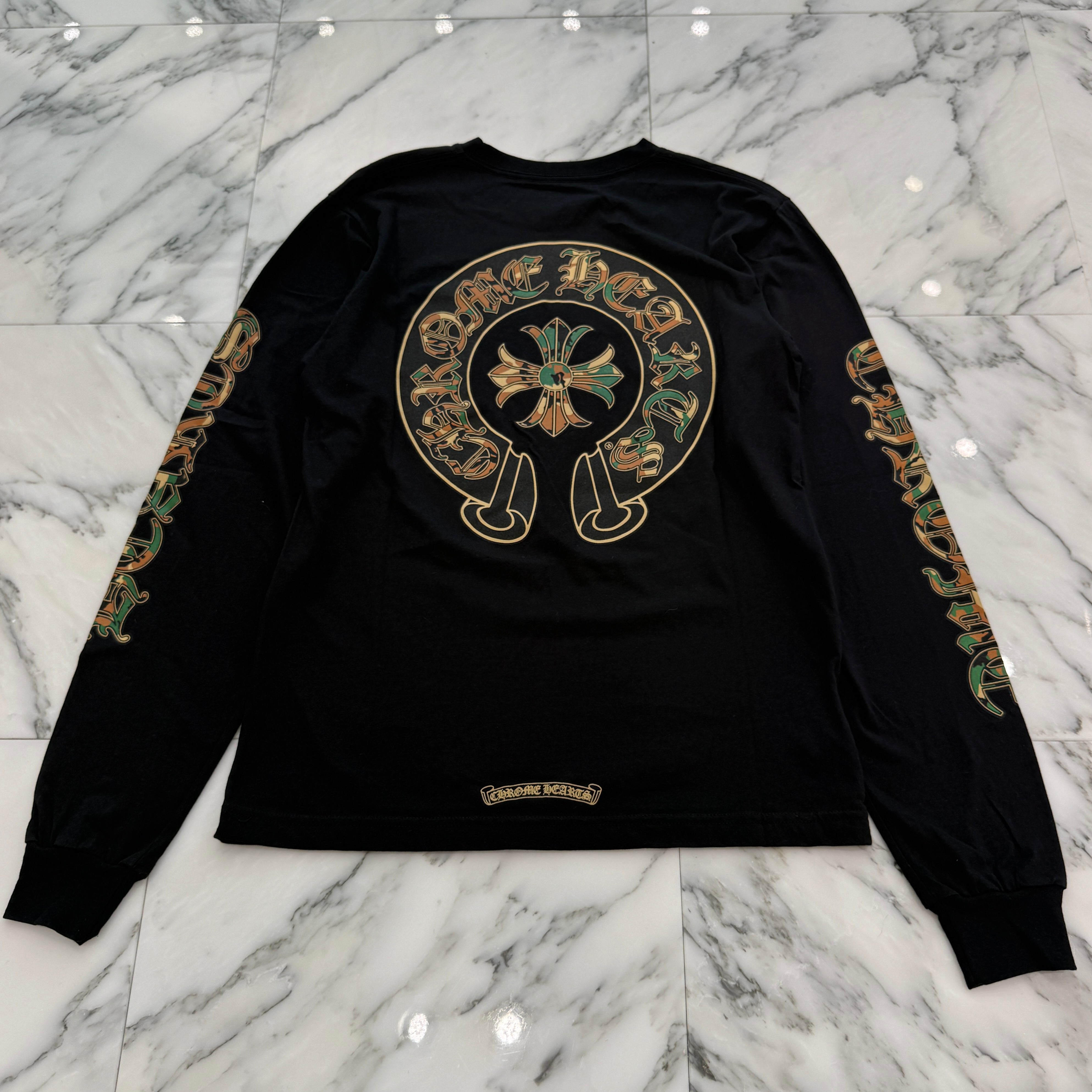 CHROME HEARTS Camo Horseshoe Long Sleeve Tee Size M クロムハーツ カモ ホースシュー ロングスリーブ ティーシャツ サイズM