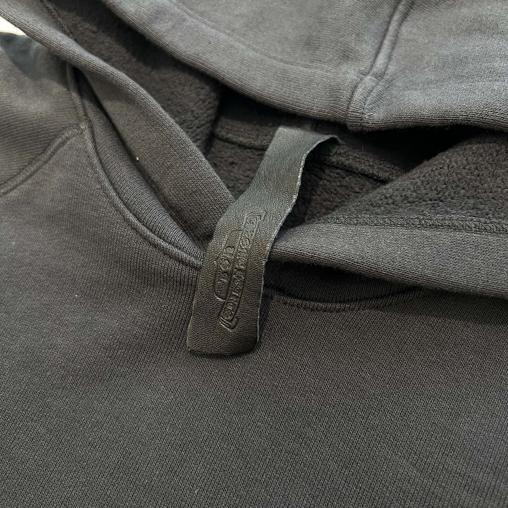 CHROME HEARTS Y NOT Cemetery Cross Leather Patch Pullover Hoodie Size M クロムハーツ ワイノット セメタリークロス レザーパッチ プルオーバーフーディー サイズM