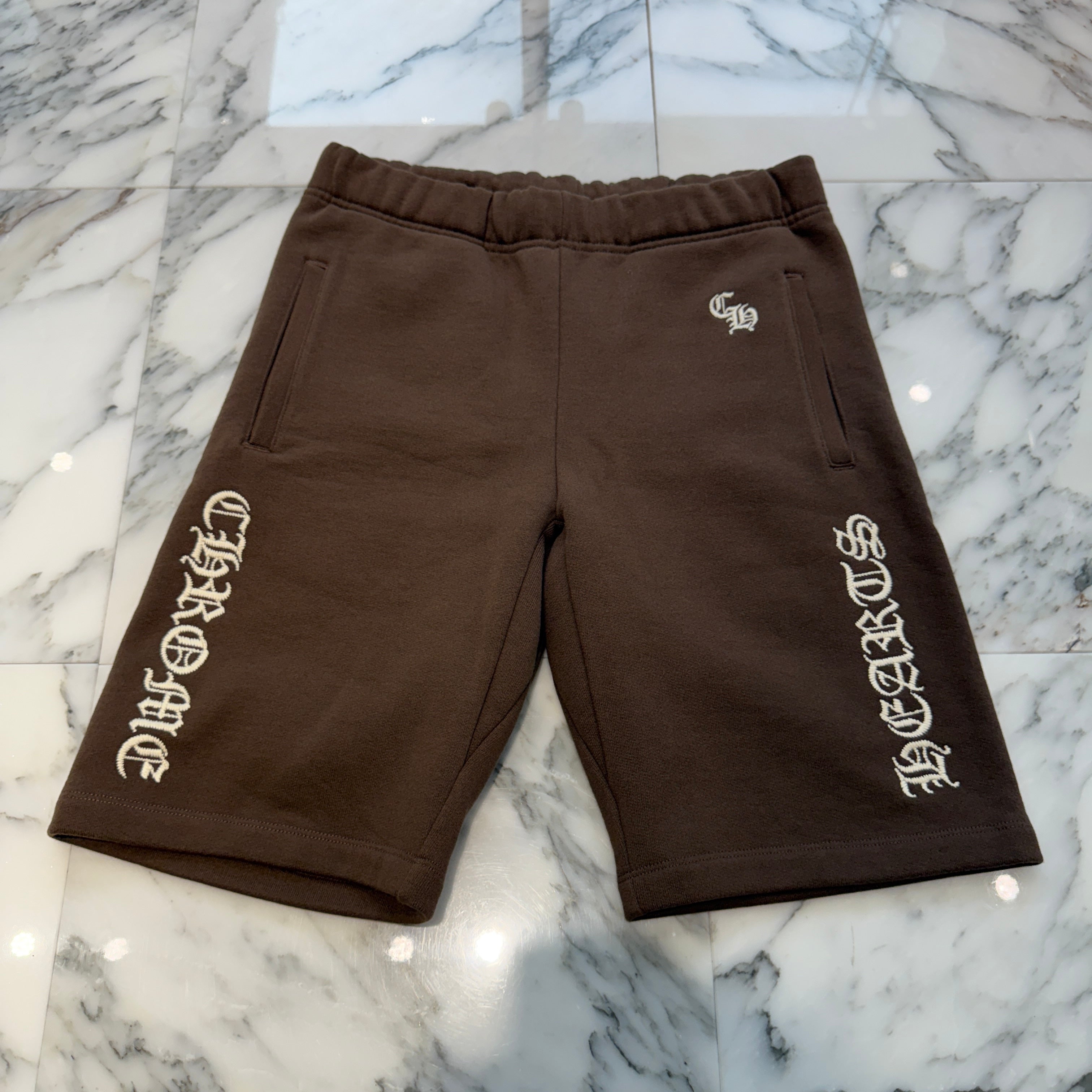 CHROME HEARTS Y NOT SLO RIDE Logo Sweat Half Pants Size S クロムハーツ ワイノット スローライド ロゴ スウェットハーフパンツ サイズS