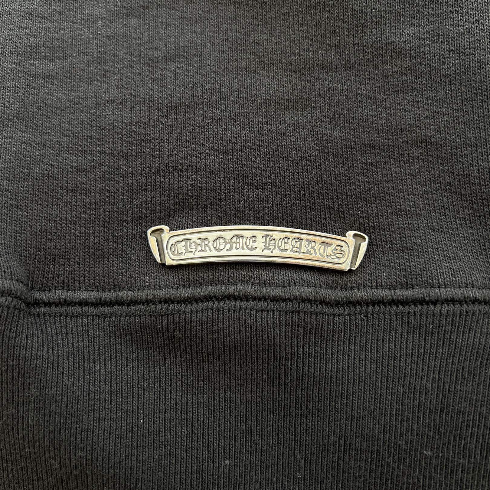 CHROME HEARTS Y NOT Cemetery Cross Leather Patch Pullover Hoodie Size M クロムハーツ ワイノット セメタリークロス レザーパッチ プルオーバーフーディー サイズM