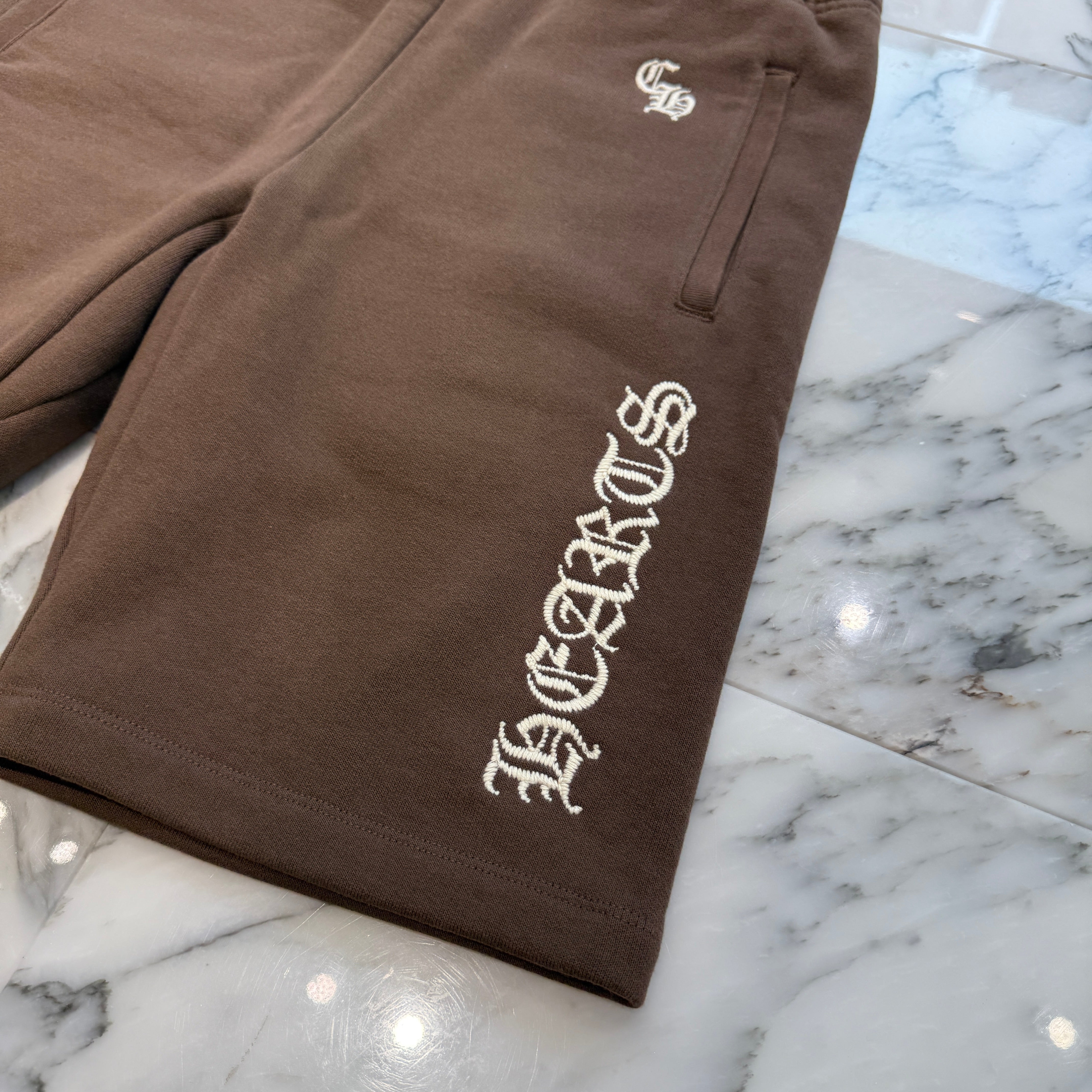 CHROME HEARTS／SLO RIDE 刺繍 スウェット ショート パンツ CHROME HEARTS クロムハーツ Y NOT SLO RIDE Sweat Shorts