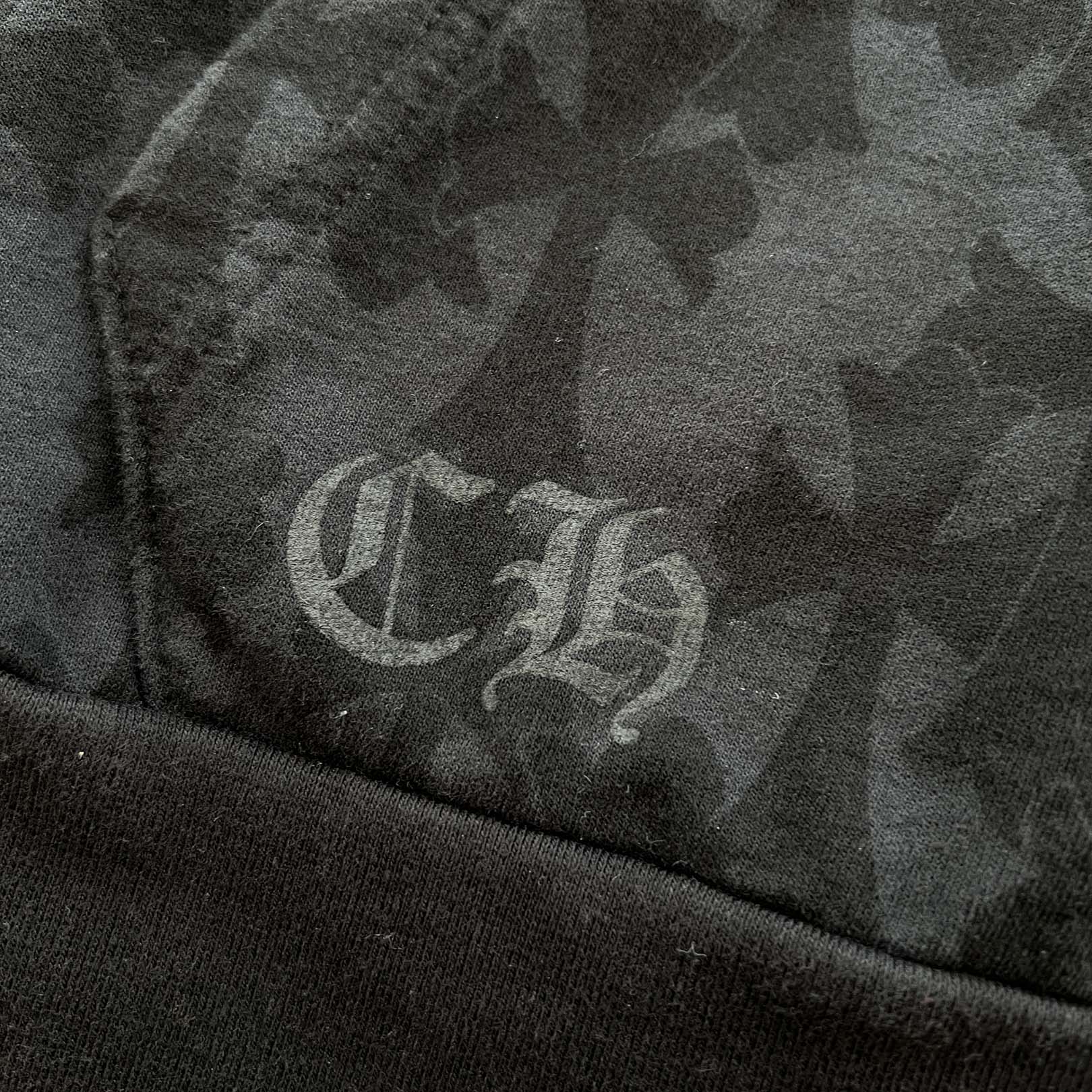 CHROME HEARTS 2024SS Graveyard Cemetery Cross Zip Up Hoodie Size L クロムハーツ グレイブヤード セメタリークロス ジップアップ フーディ 総柄 サイズL