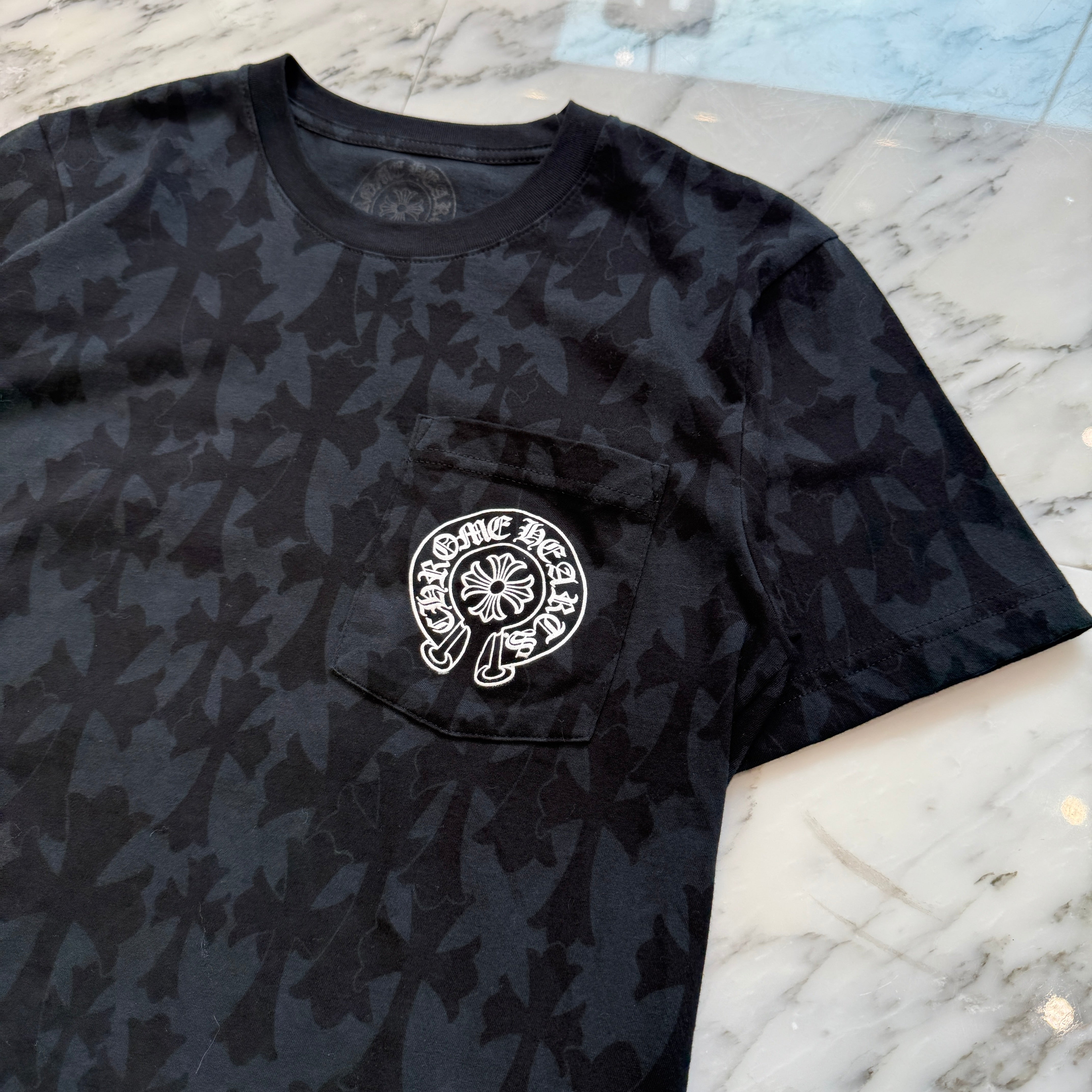 CHROME HEARTS 2024SS Graveyard Cemetery Cross Tee Size M クロム