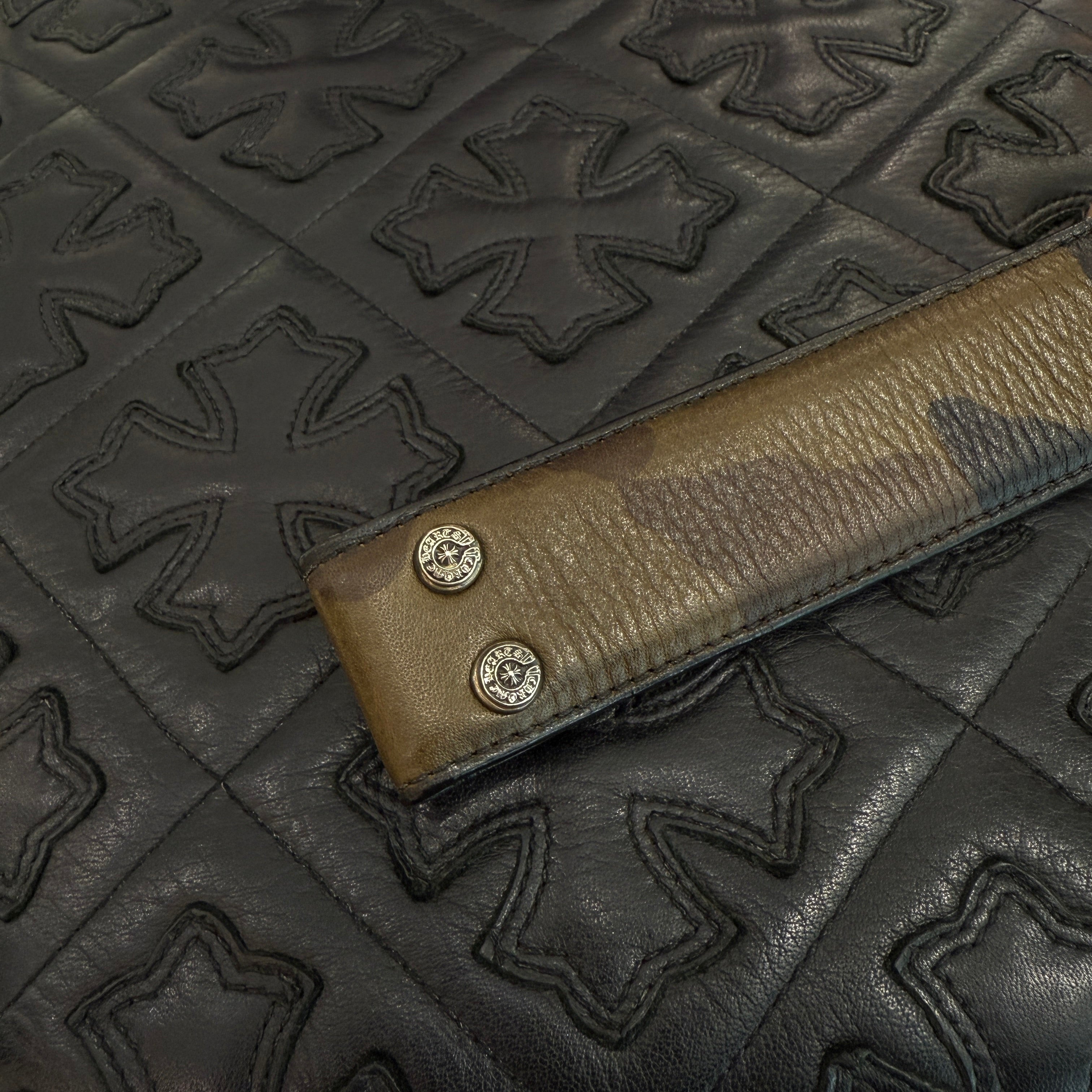 CHROME HEARTS PYRAMID PLS Camouflage Leather CH Buckle Belt Size 32 クロムハーツ ピラミッドプラス カモフラージュ レザー CHバックル ベルト サイズ32