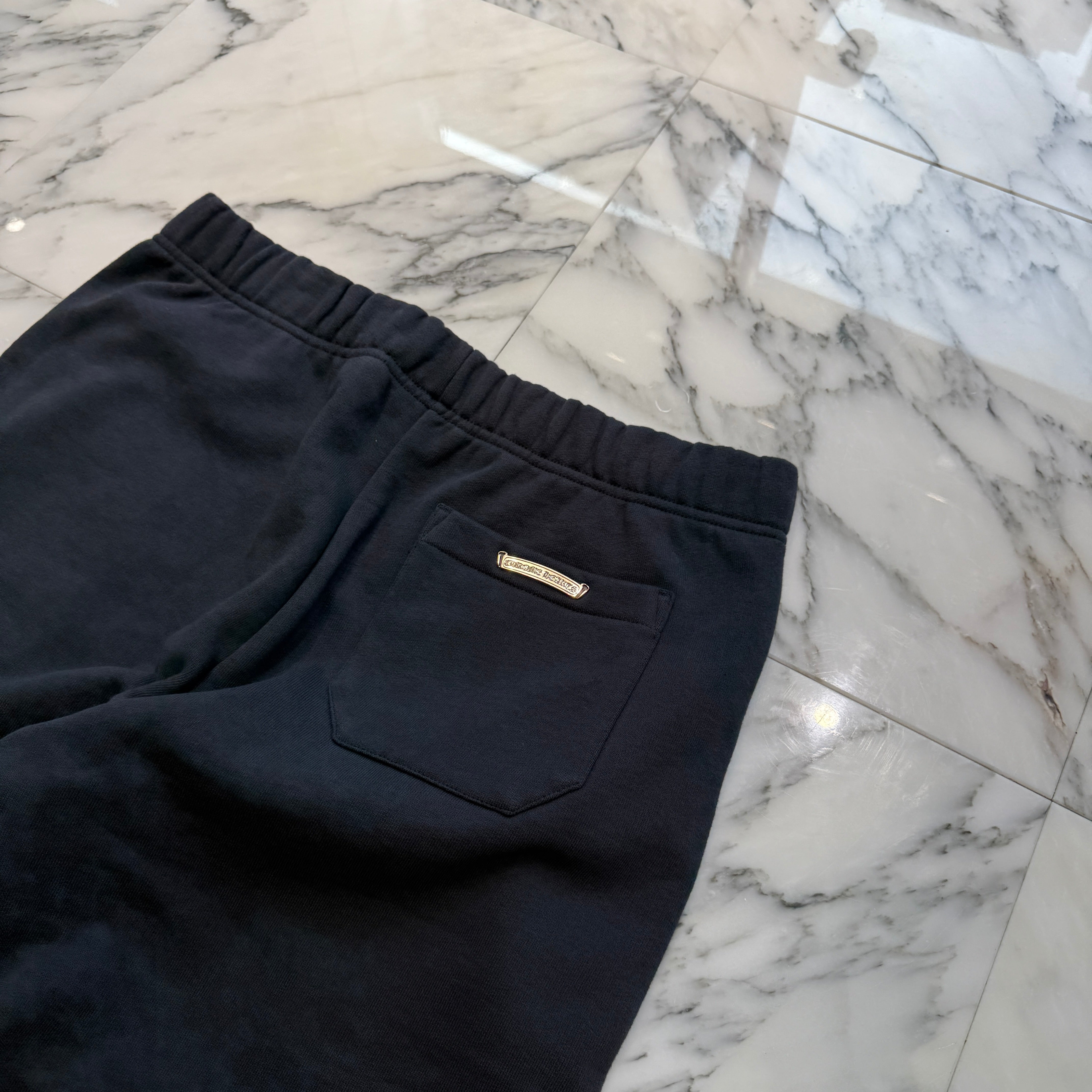 CHROME HEARTS Y NOT 3 Cemetery Cross Leather Patch Sweat Long Pants Size L クロムハーツ ワイノット 3セメタリークロス レザーパッチ スウェットロングパンツ サイズL