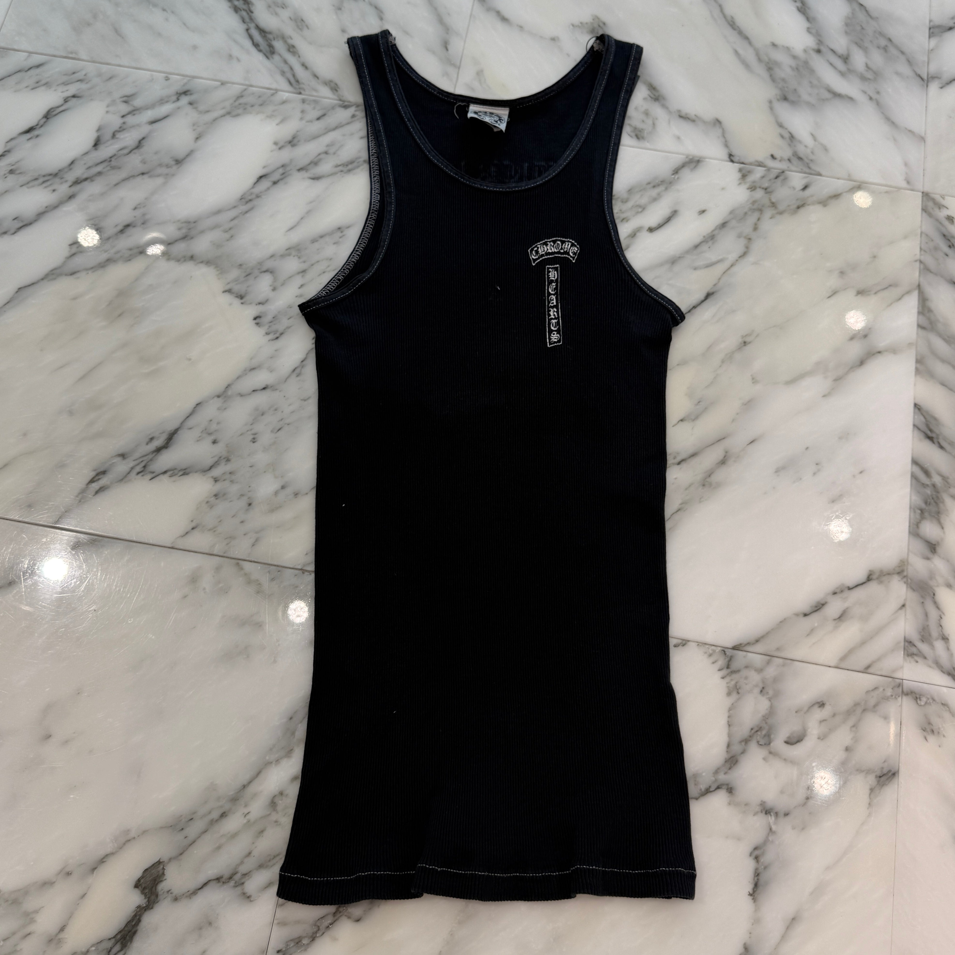 CHROME HEARTS FUCK YOU Back Cross Print Tank Top Size S クロムハーツ ファックユー バッククロスプリント タンクトップ サイズS