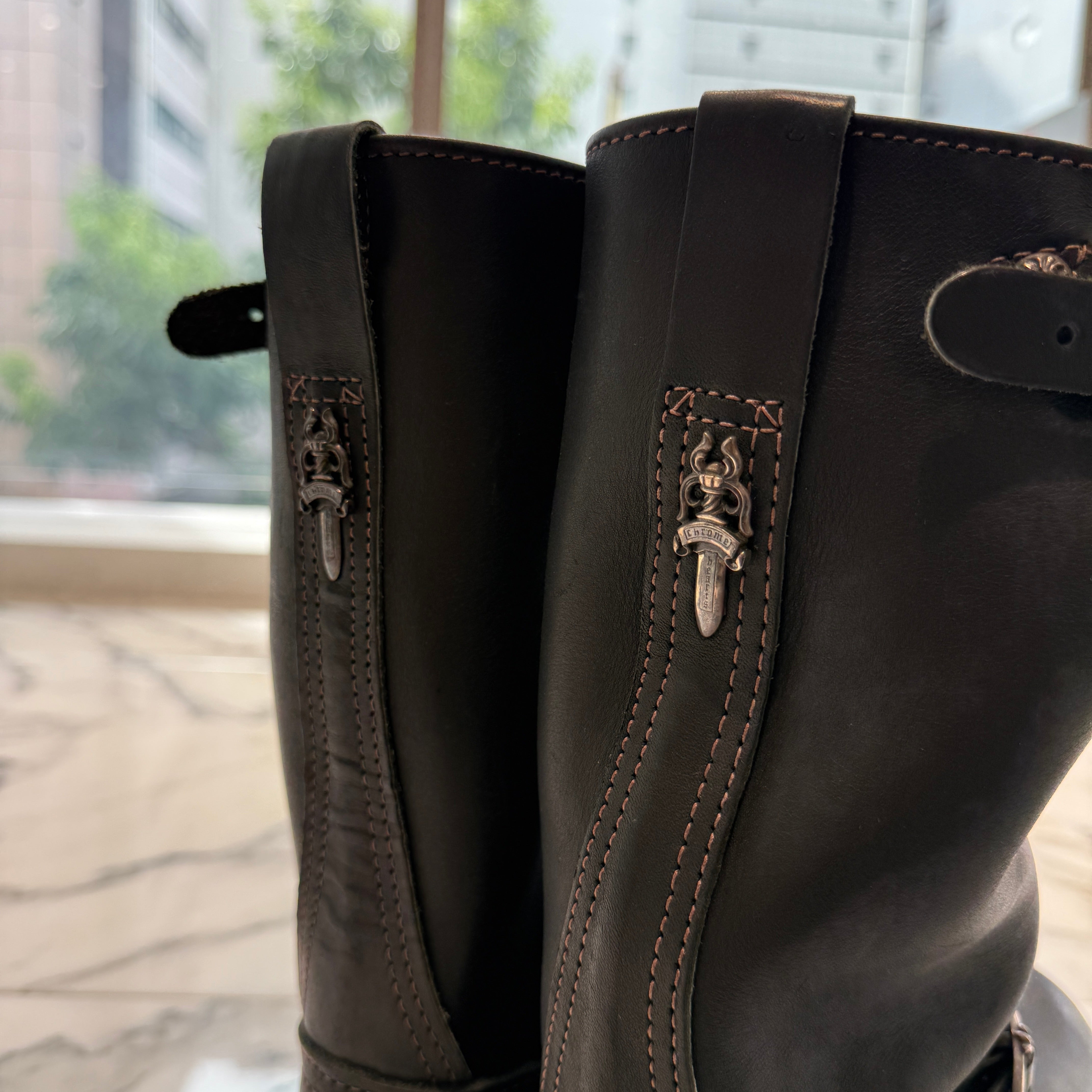 CHROME HEARTS × WESCO Custom BOSS Gunslinger Leather Engineer Boots Size 10 1/2D(28.5cm-29.0cm) クロムハーツ × ウエスコ カスタム ボス ガンスリンガー レザーエンジニアブーツ サイズ10 1/2D(28.5cm-29.0cm)