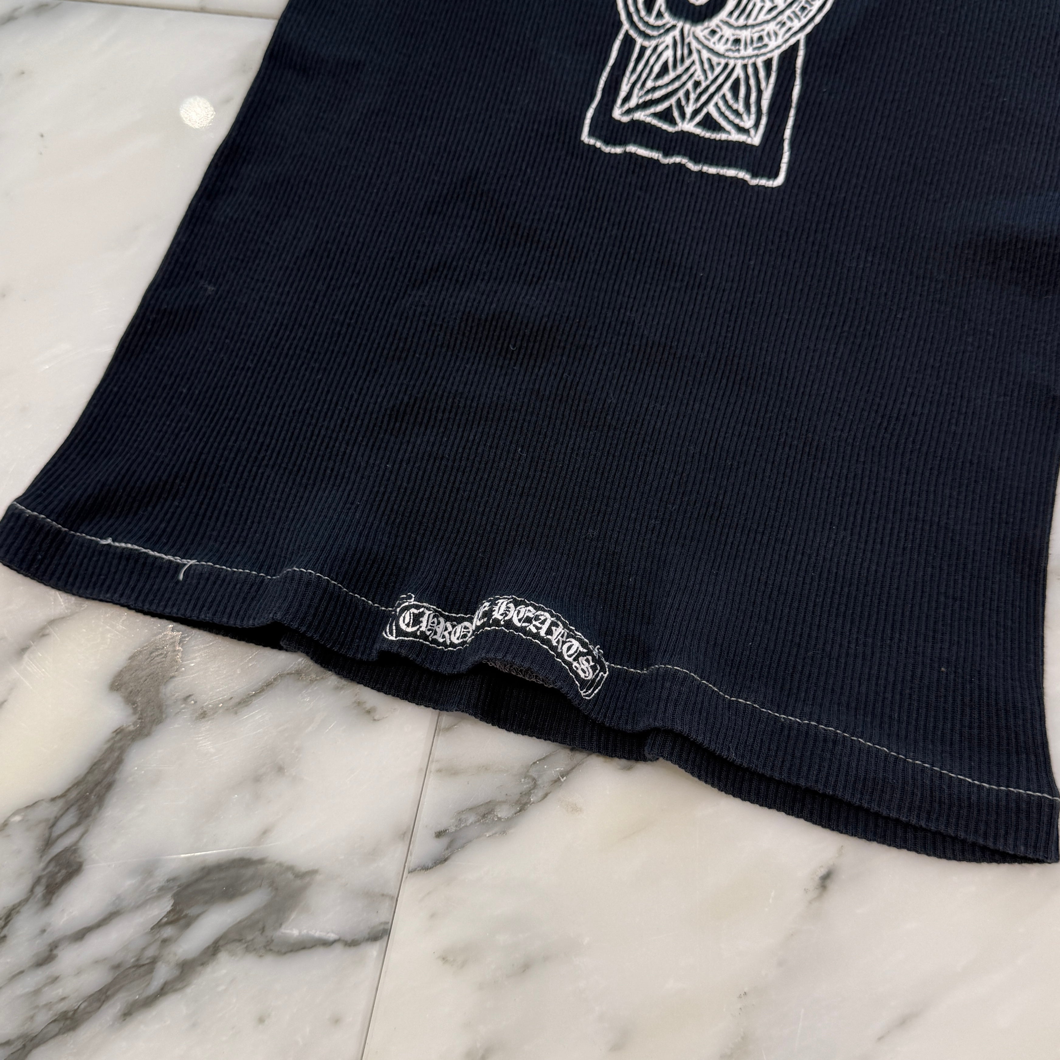 CHROME HEARTS FUCK YOU Back Cross Print Tank Top Size S クロム