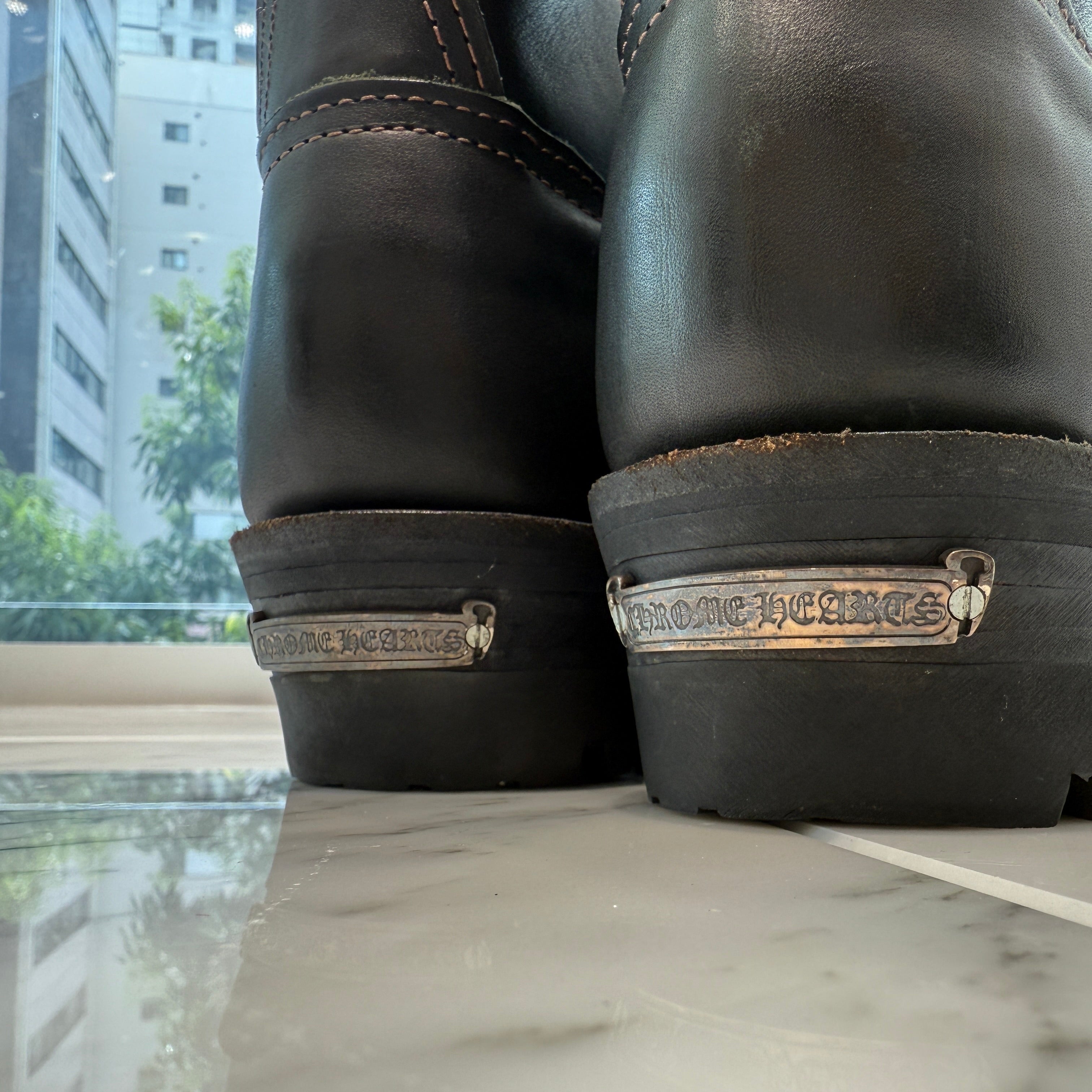 CHROME HEARTS × WESCO Custom BOSS Gunslinger Leather Engineer Boots Size 10 1/2D(28.5cm-29.0cm) クロムハーツ × ウエスコ カスタム ボス ガンスリンガー レザーエンジニアブーツ サイズ10 1/2D(28.5cm-29.0cm)