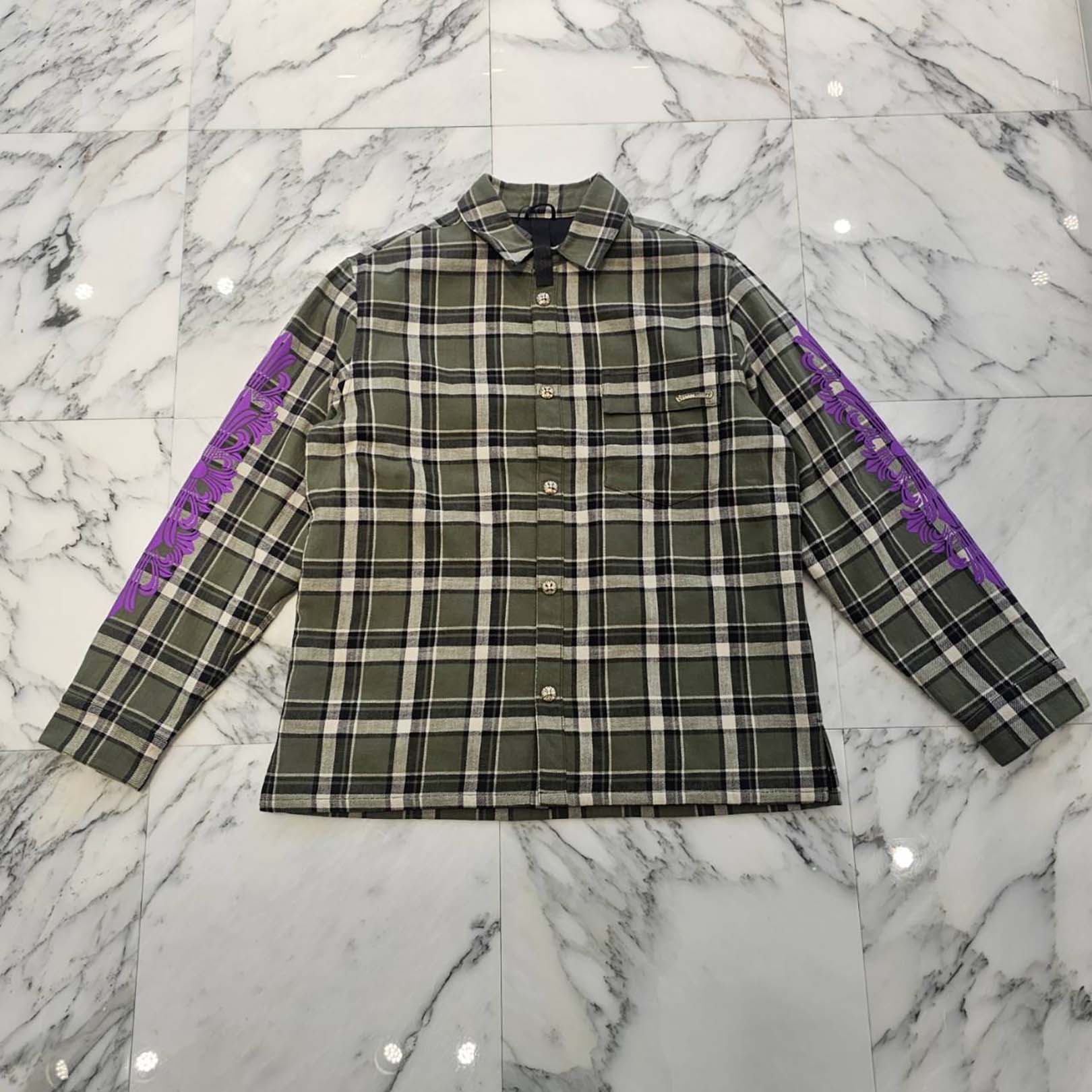 CHROME HEARTS Y NOT WORK DOG Flannel Check Shirt Jacket Size XL クロムハーツ ワイノット ワークドッグ フランネル チェック シャツジャケット サイズXL