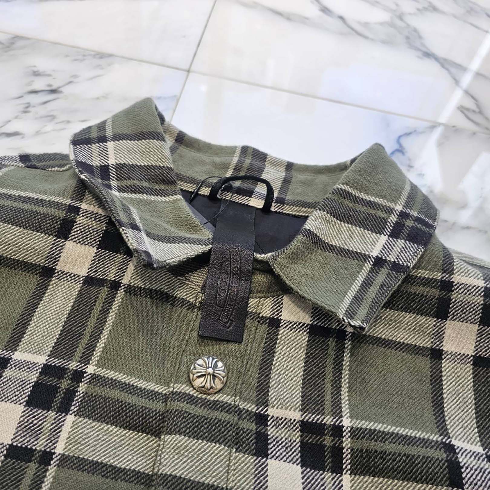 CHROME HEARTS Y NOT WORK DOG Flannel Check Shirt Jacket Size XL クロムハーツ ワイノット ワークドッグ フランネル チェック シャツジャケット サイズXL