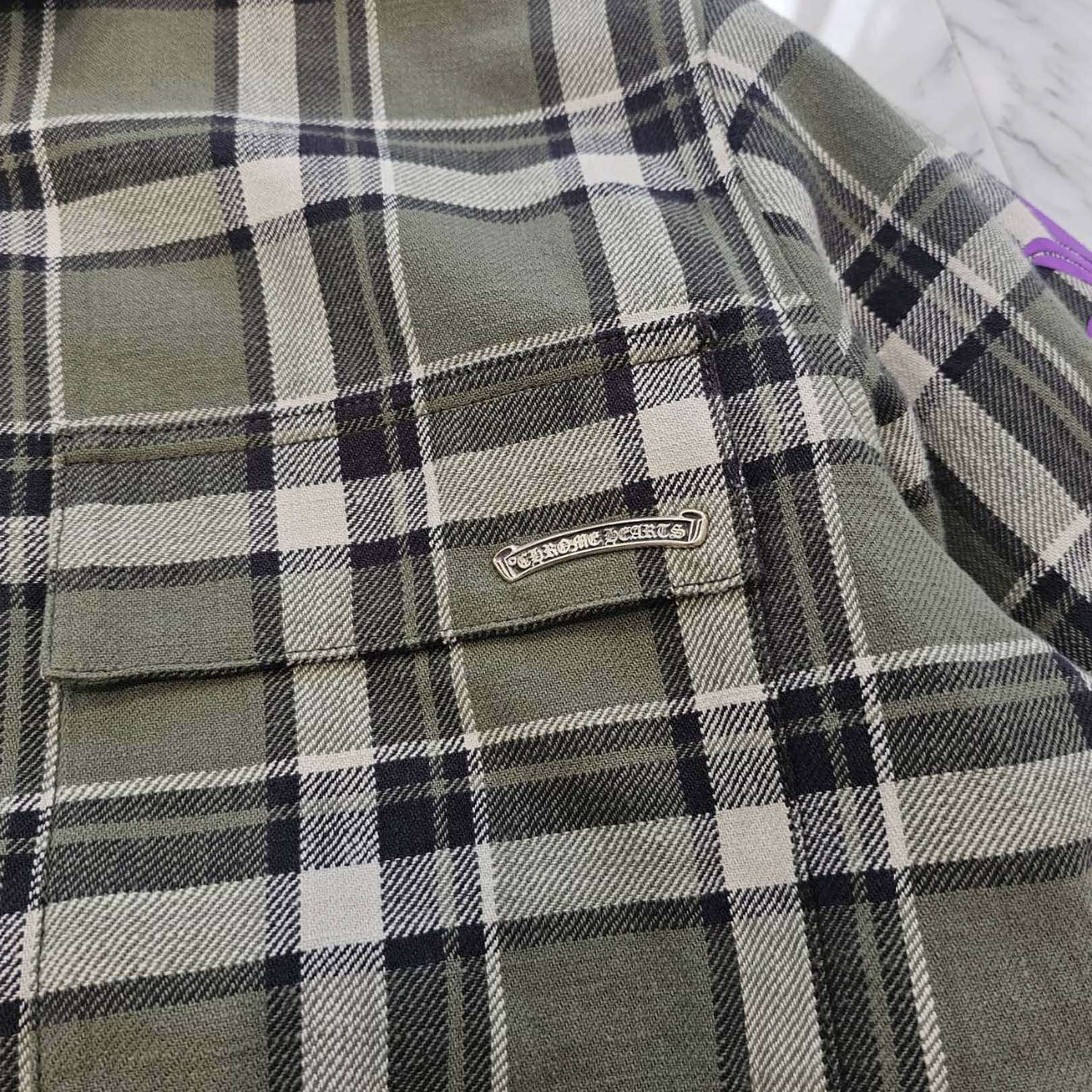 CHROME HEARTS Y NOT WORK DOG Flannel Check Shirt Jacket Size XL クロムハーツ ワイノット ワークドッグ フランネル チェック シャツジャケット サイズXL