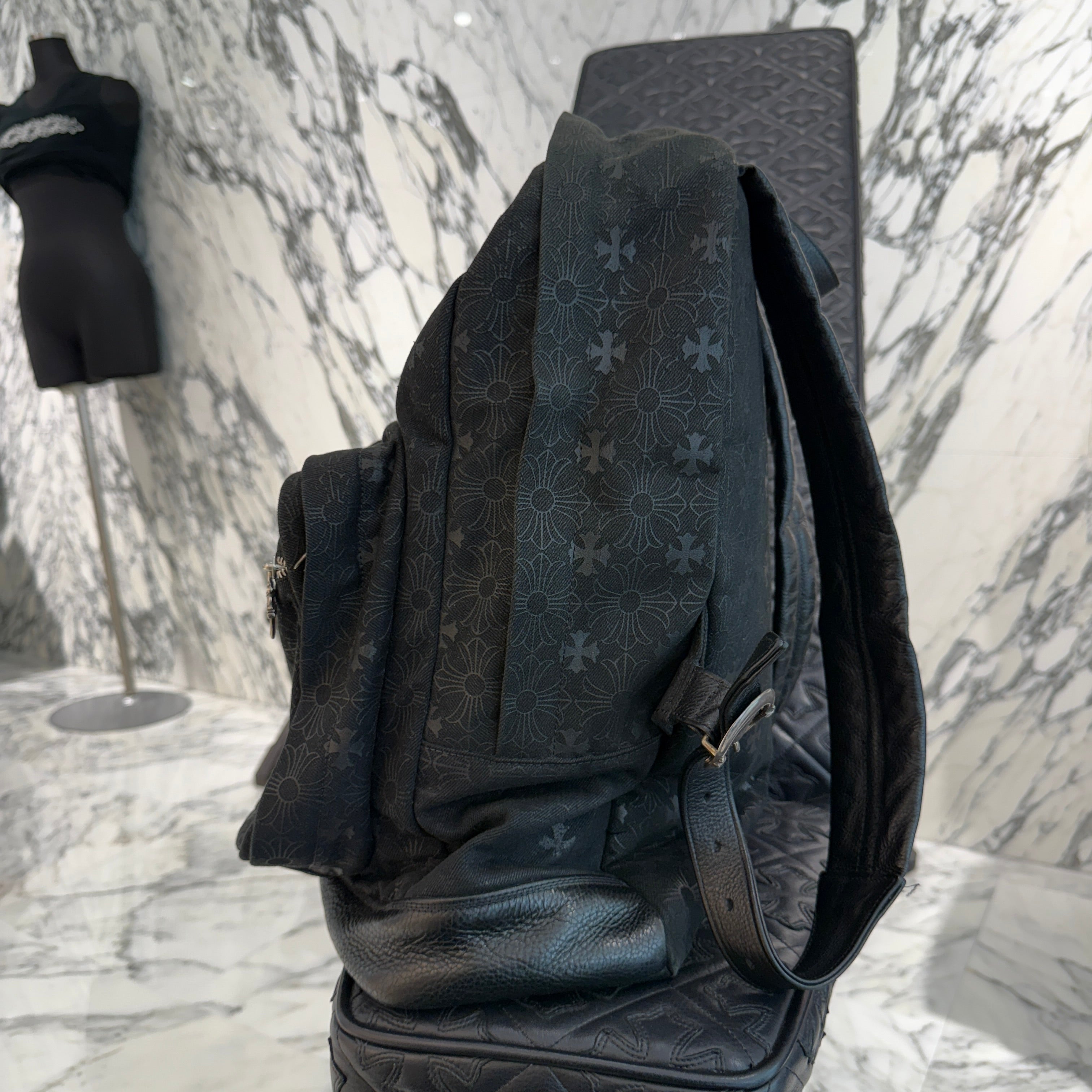 CHROME HEARTS 7TH GRADE DENIM CH Plus Backpack クロムハーツ セブンスグレード デニム CHプラス総柄 バックパック リュックサック