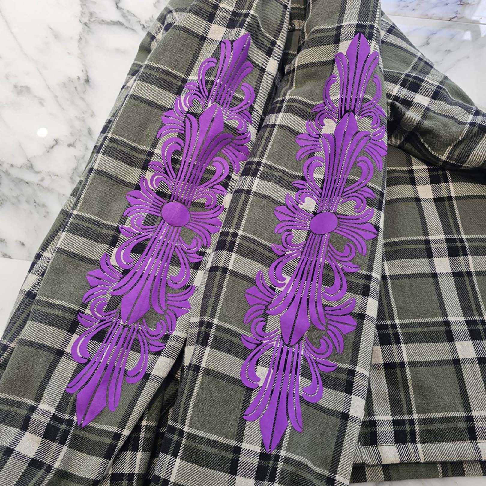 CHROME HEARTS Y NOT WORK DOG Flannel Check Shirt Jacket Size XL クロムハーツ ワイノット ワークドッグ フランネル チェック シャツジャケット サイズXL