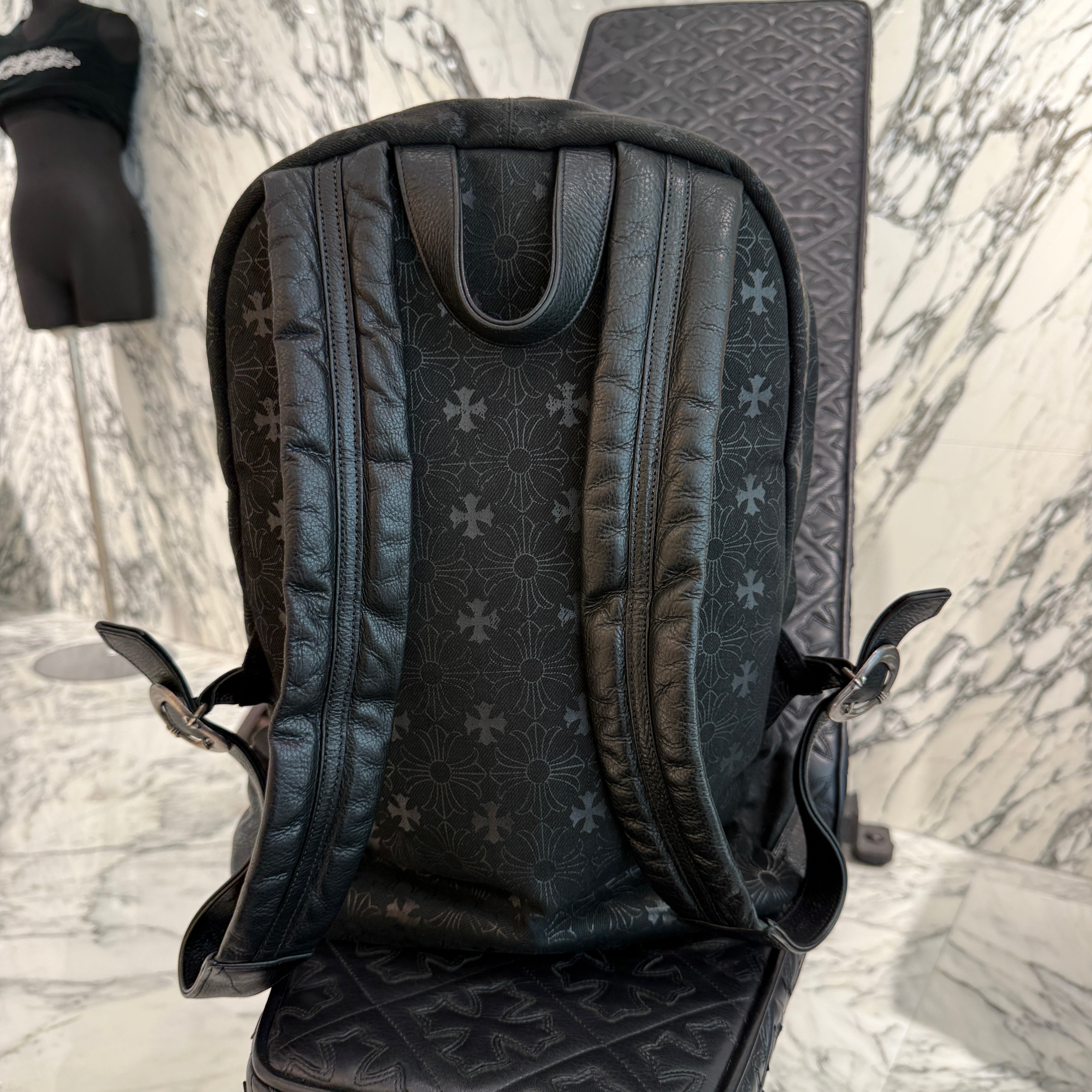 CHROME HEARTS 7TH GRADE DENIM CH Plus Backpack クロムハーツ セブンスグレード デニム CHプラス総柄 バックパック リュックサック