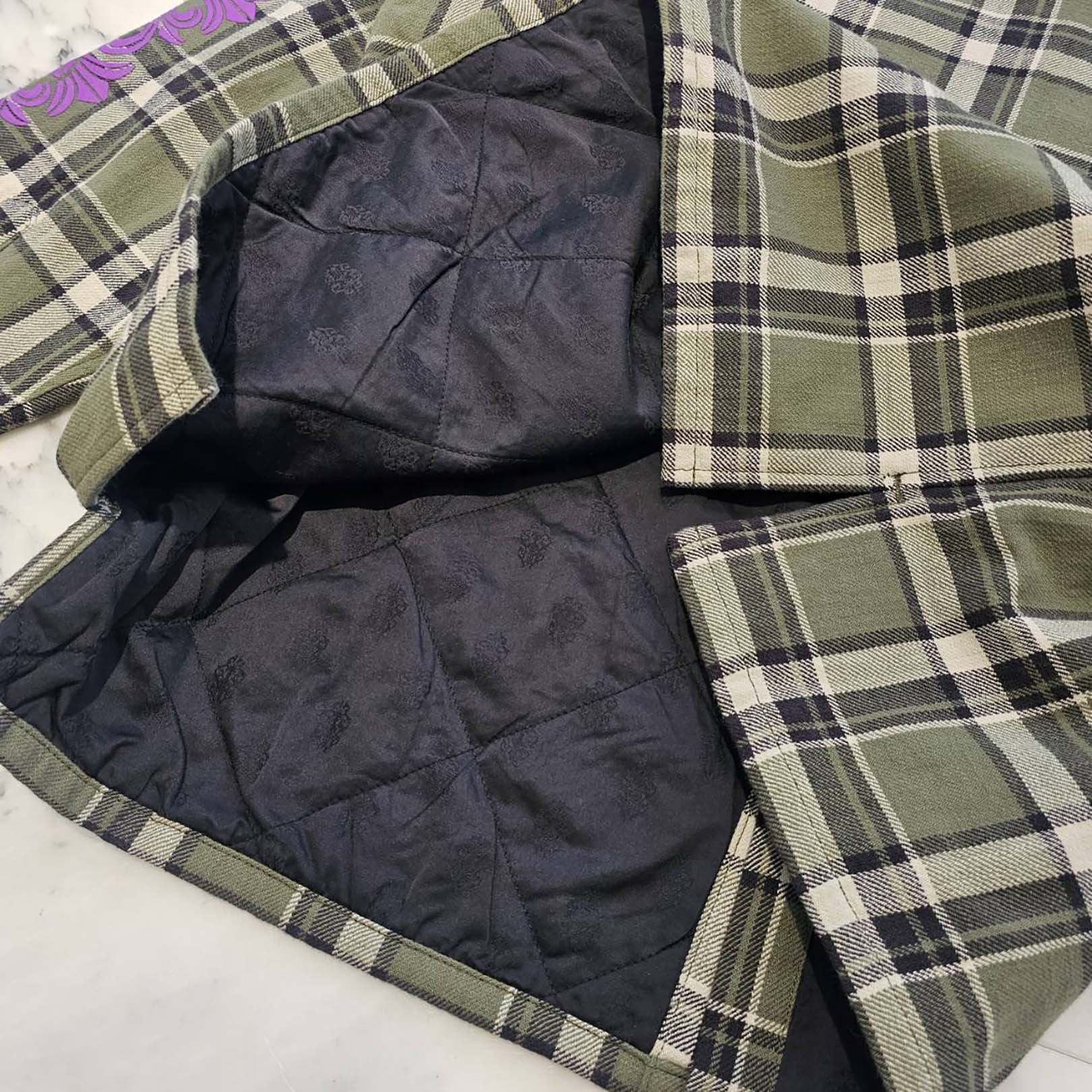 CHROME HEARTS Y NOT WORK DOG Flannel Check Shirt Jacket Size XL クロムハーツ ワイノット ワークドッグ フランネル チェック シャツジャケット サイズXL