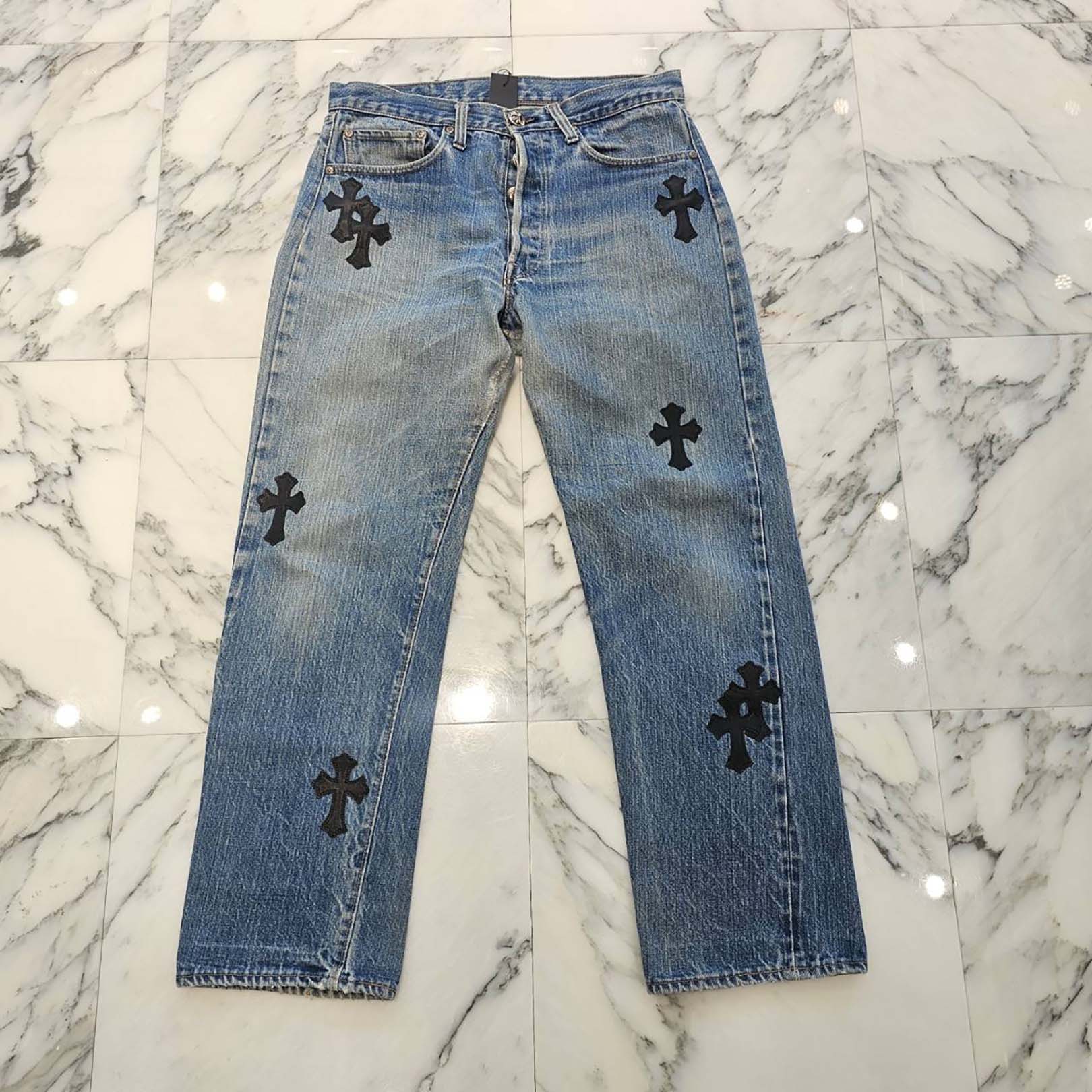 CHROME HEARTS × Levi's VNTG Cross Leather Patch Denim Pants Size 31 クロムハーツ × リーバイス ヴィンテージ クロスレザーパッチ デニムパンツ サイズ31