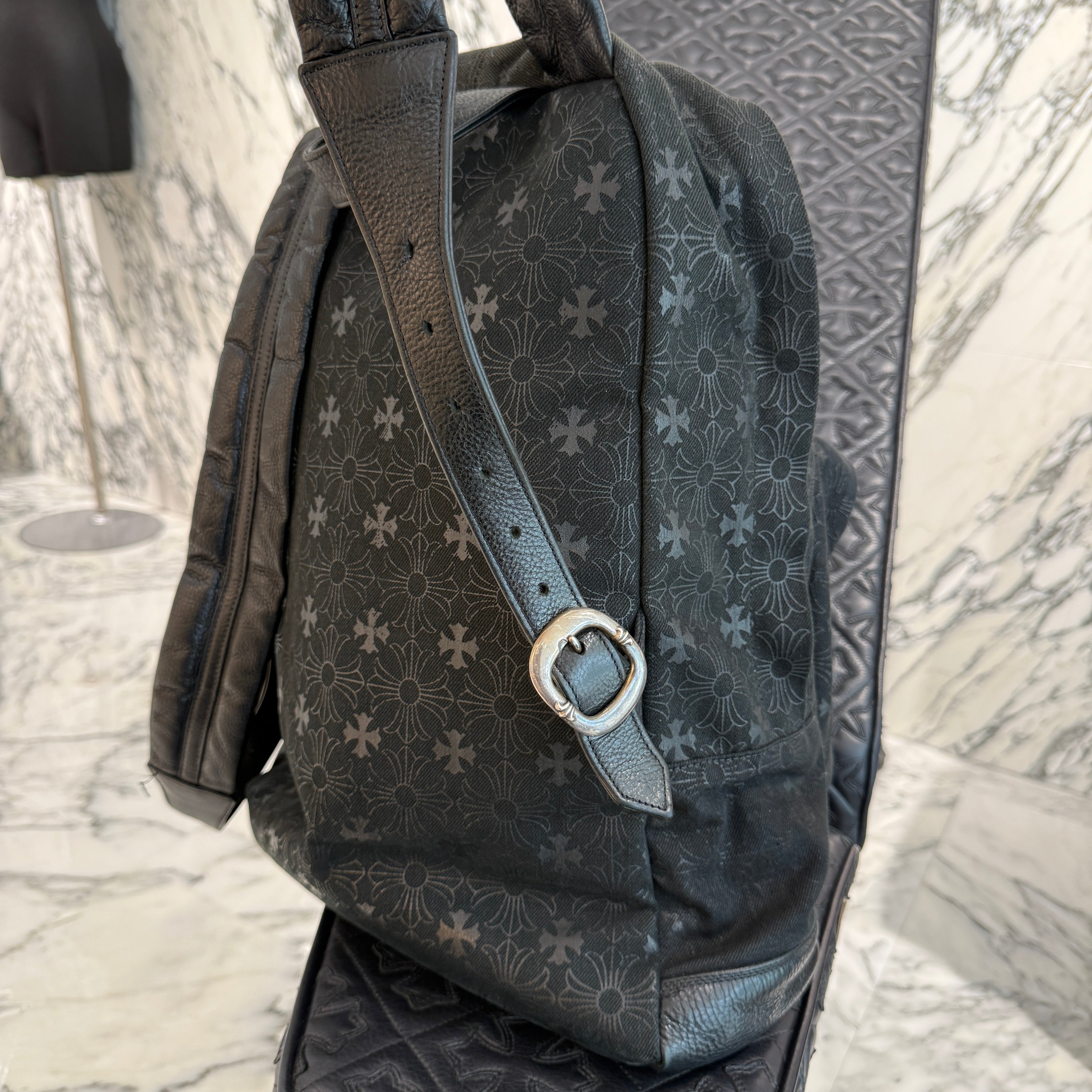 CHROME HEARTS 7TH GRADE DENIM CH Plus Backpack クロムハーツ セブンスグレード デニム CHプラス総柄 バックパック リュックサック