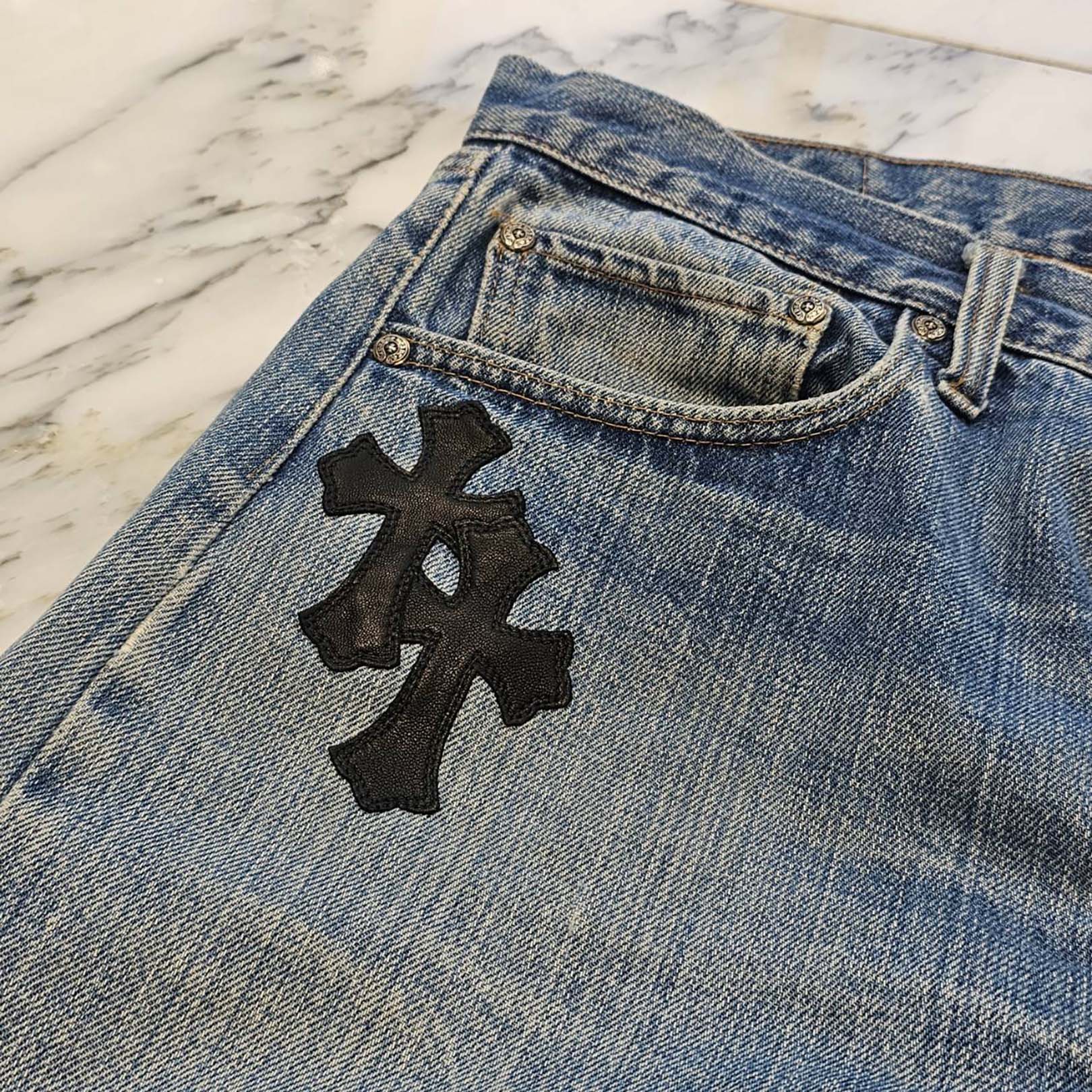 CHROME HEARTS × Levi's VNTG Cross Leather Patch Denim Pants Size 31 クロムハーツ × リーバイス ヴィンテージ クロスレザーパッチ デニムパンツ サイズ31