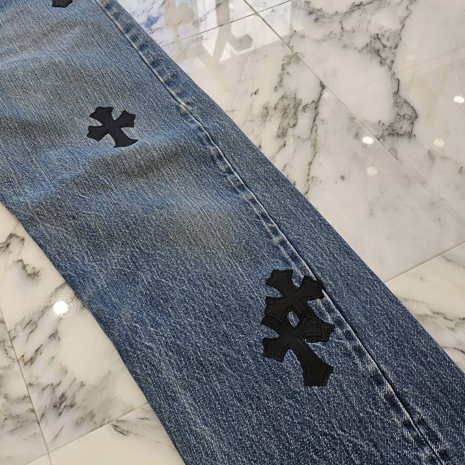 CHROME HEARTS × Levi's VNTG Cross Leather Patch Denim Pants Size 31 クロムハーツ × リーバイス ヴィンテージ クロスレザーパッチ デニムパンツ サイズ31