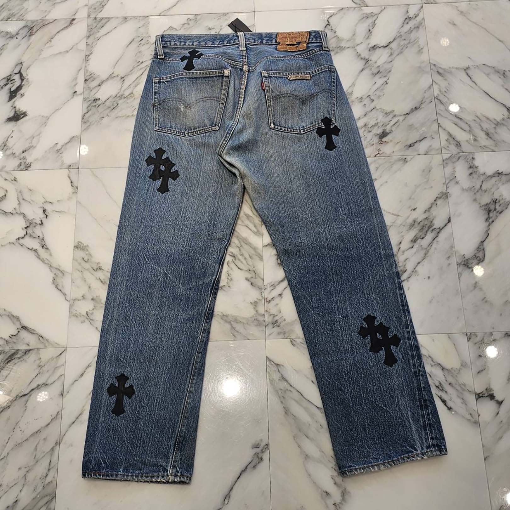 CHROME HEARTS × Levi's VNTG Cross Leather Patch Denim Pants Size 31 クロムハーツ × リーバイス ヴィンテージ クロスレザーパッチ デニムパンツ サイズ31