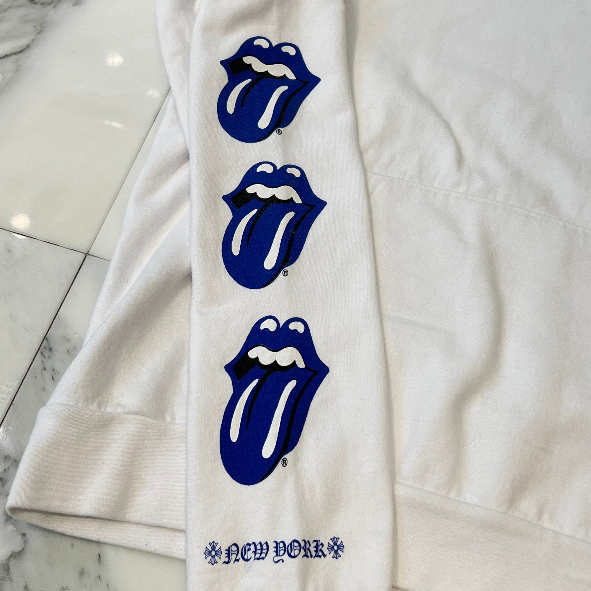 CHROME HEARTS × The Rolling Stones Lip And Tongue Pullover Hoodie Size S クロムハーツ × ローリングストーンズ リップアンドタン プルオーバー フーディ サイズS