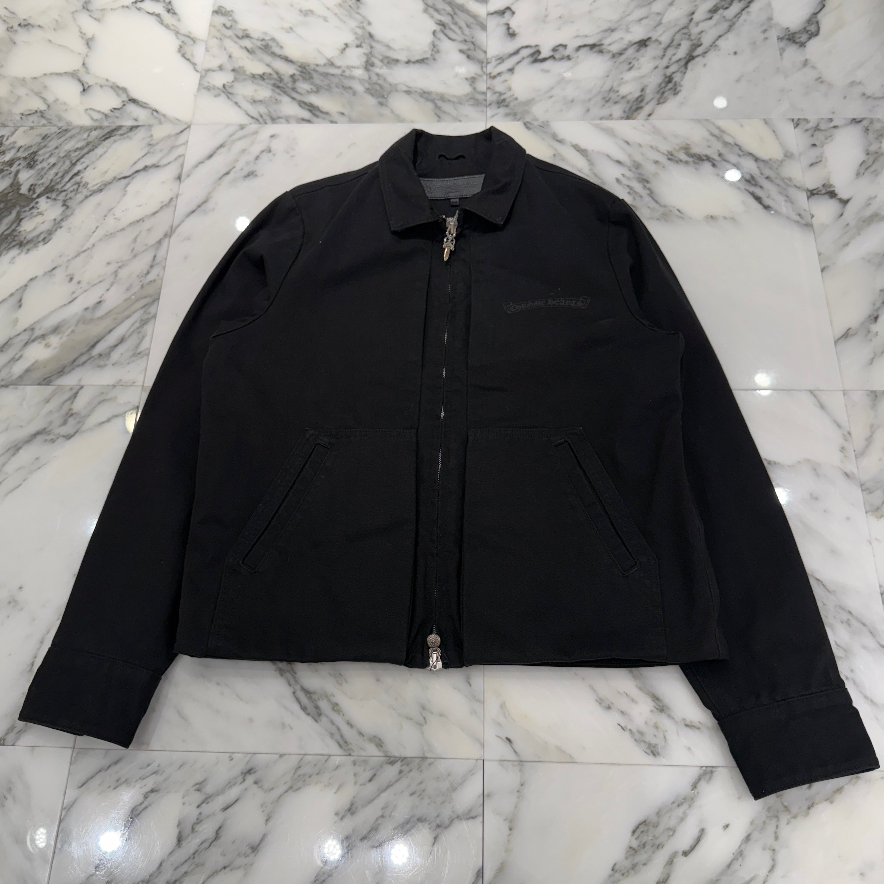 CHROME HEARTS Made In Hollywood Scroll Logo Denim Coach Jacket Size M クロムハーツ メイドインハリウッド スクロールロゴ デニムコーチジャケット サイズM