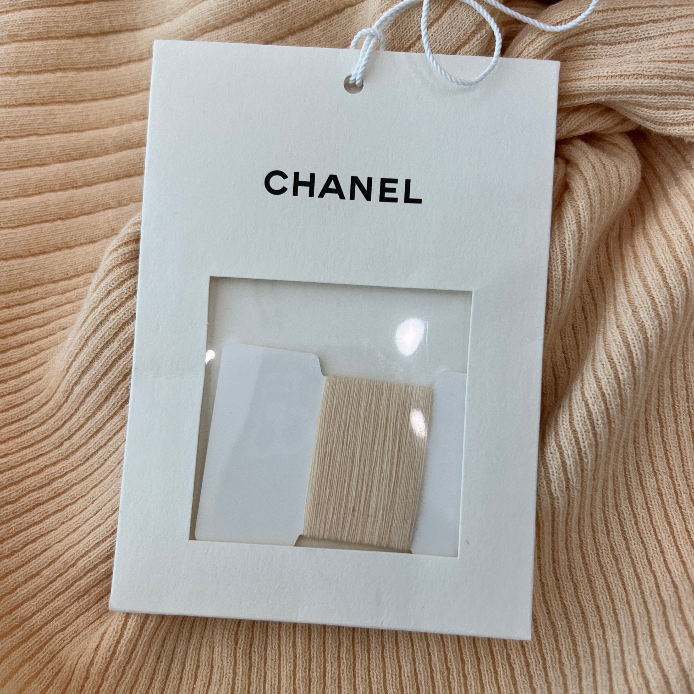 CHANEL 2025SS Coco Beach Collection Cotton Knit Tee P78617 K11469 Size 34 シャネル ココビーチコレクション  コットンニット Tシャツ サイズ34