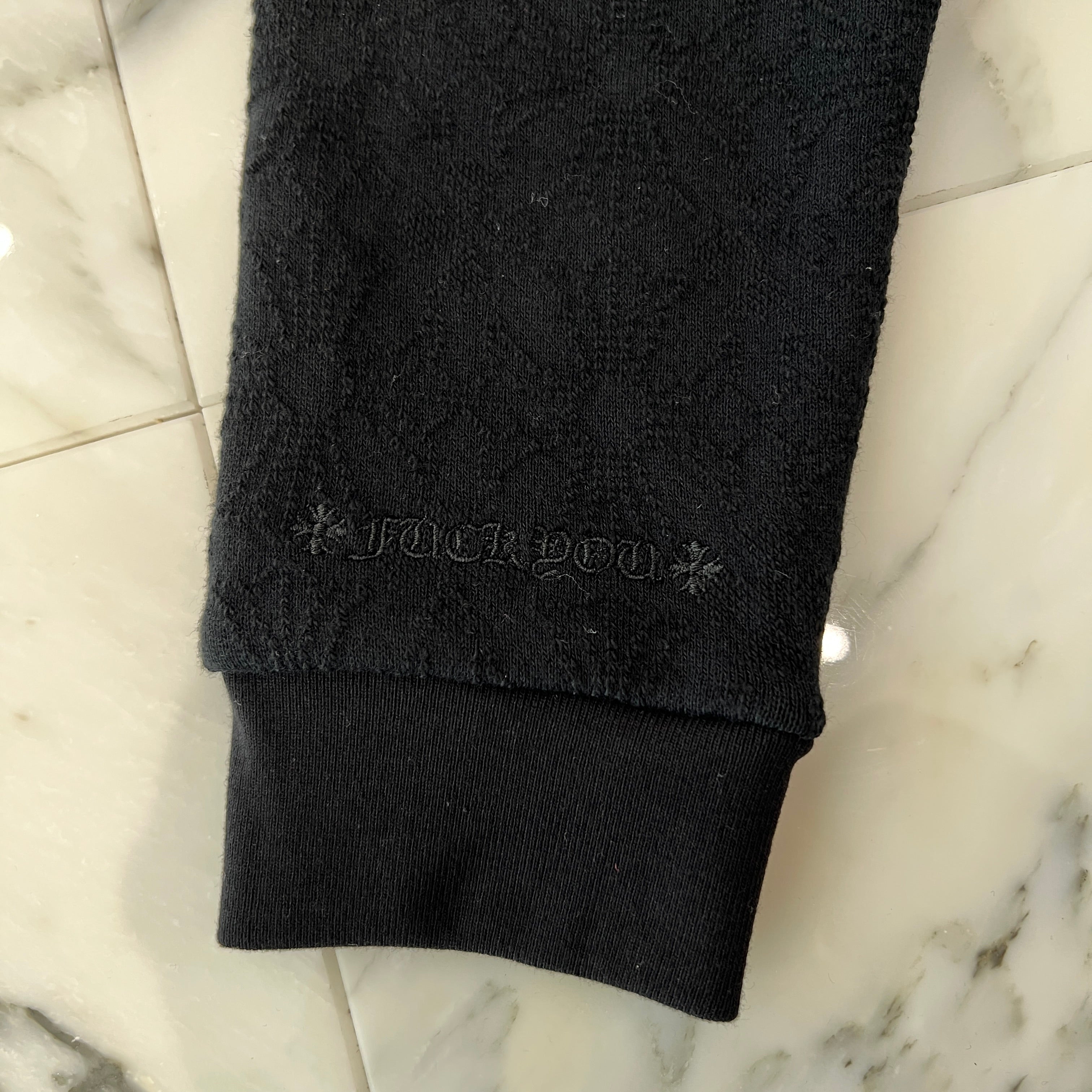 CHROME HEARTS Y NOT Vertical Logo Cropped Sweat Shirt Size S
