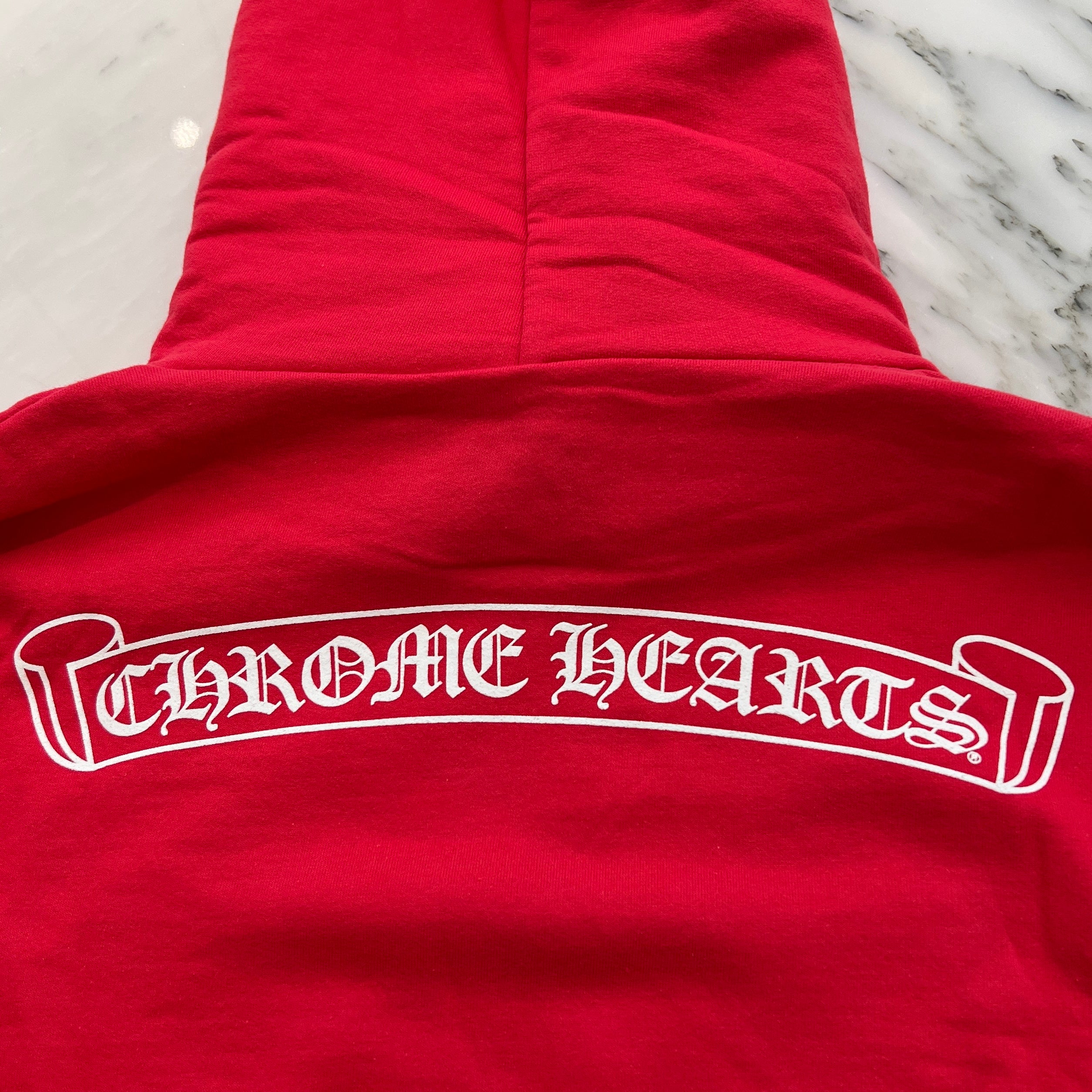 CHROME HEARTS Back Scroll Label Logo Pullover Hoodie Size XL クロムハーツ バックスクロールラベルロゴ プルオーバーフーディー サイズXL