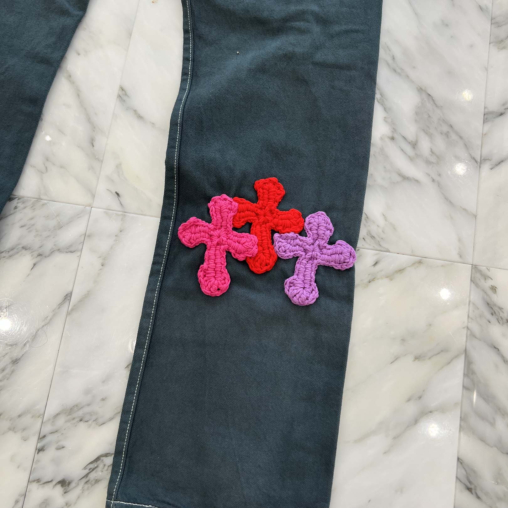 Y.A.R.N × Levi's 501 Body Knit Cross Denim Pants Size W33×L32 ヤーン×リーバイス 501 ボディ ニットクロス デニムパンツ サイズW33×L32