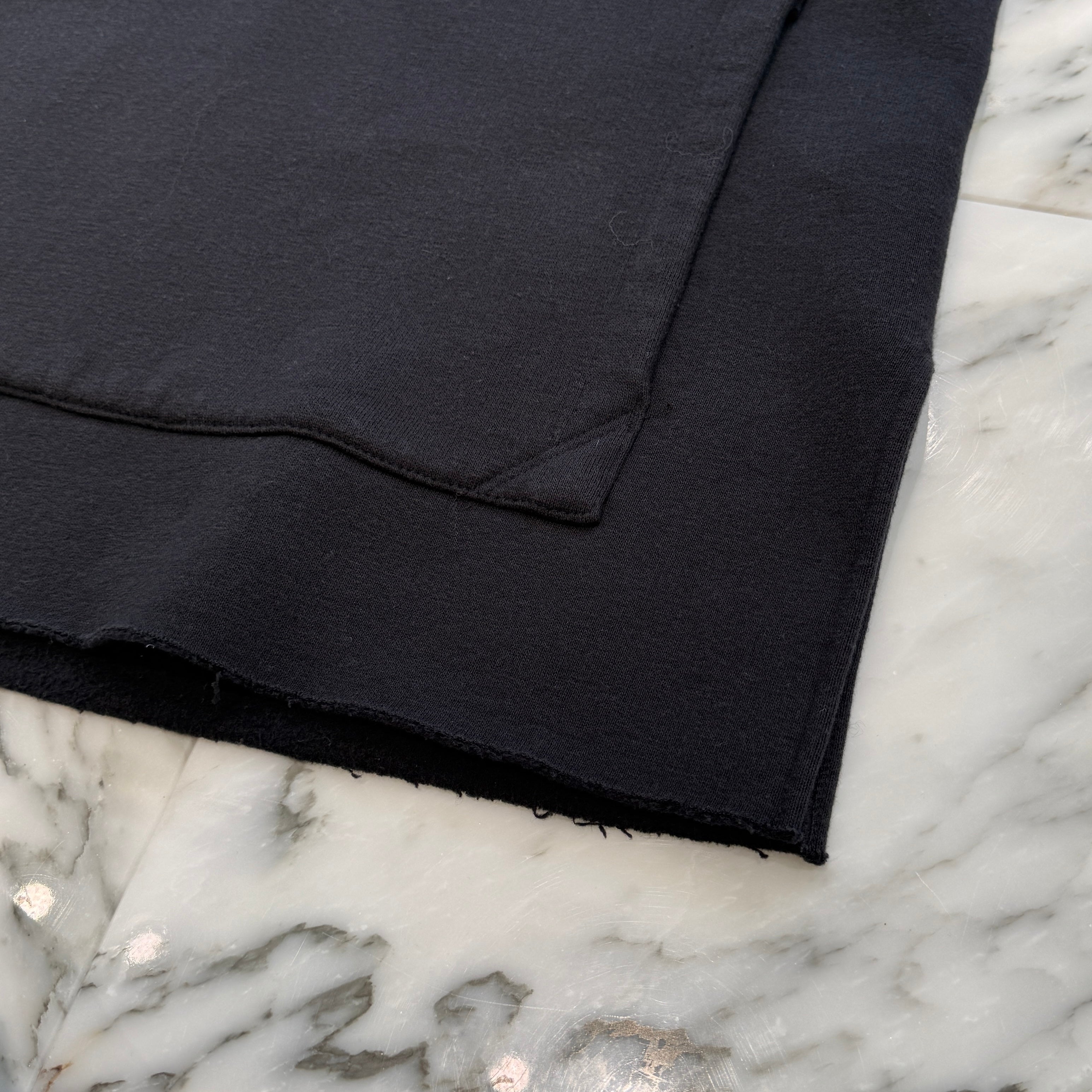 CHROME HEARTS Y NOT Leather Cross Patch Arm Leather Switching Pullover Hoodie Size S クロムハーツ ワイノット レザークロスパッチ アームレザー切替 プルオーバーフーディー サイズS