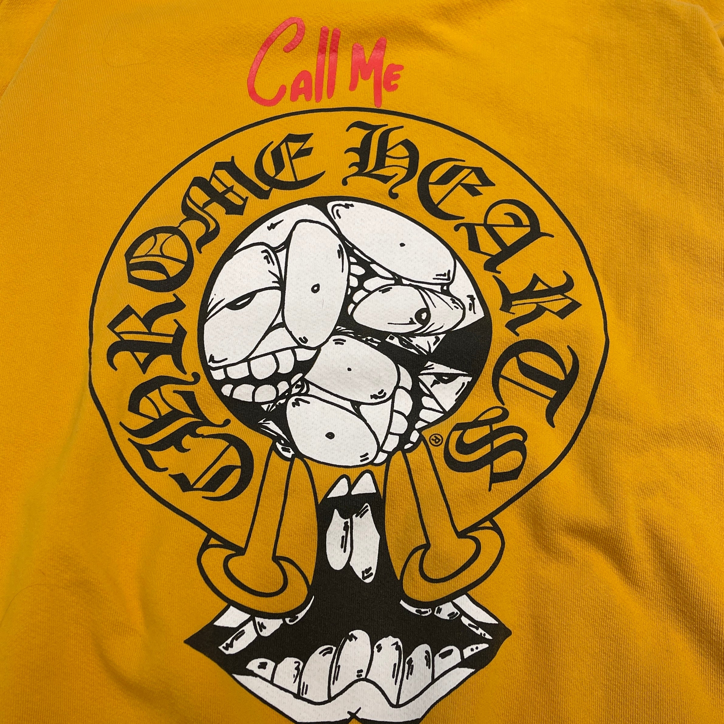 CHROME HEARTS × MATTY BOY 2019SS PPO MUSTARD PLVR HD Size M クロムハーツ × マッティボーイ PPO マスタード プルオーバーフーディ サイズM