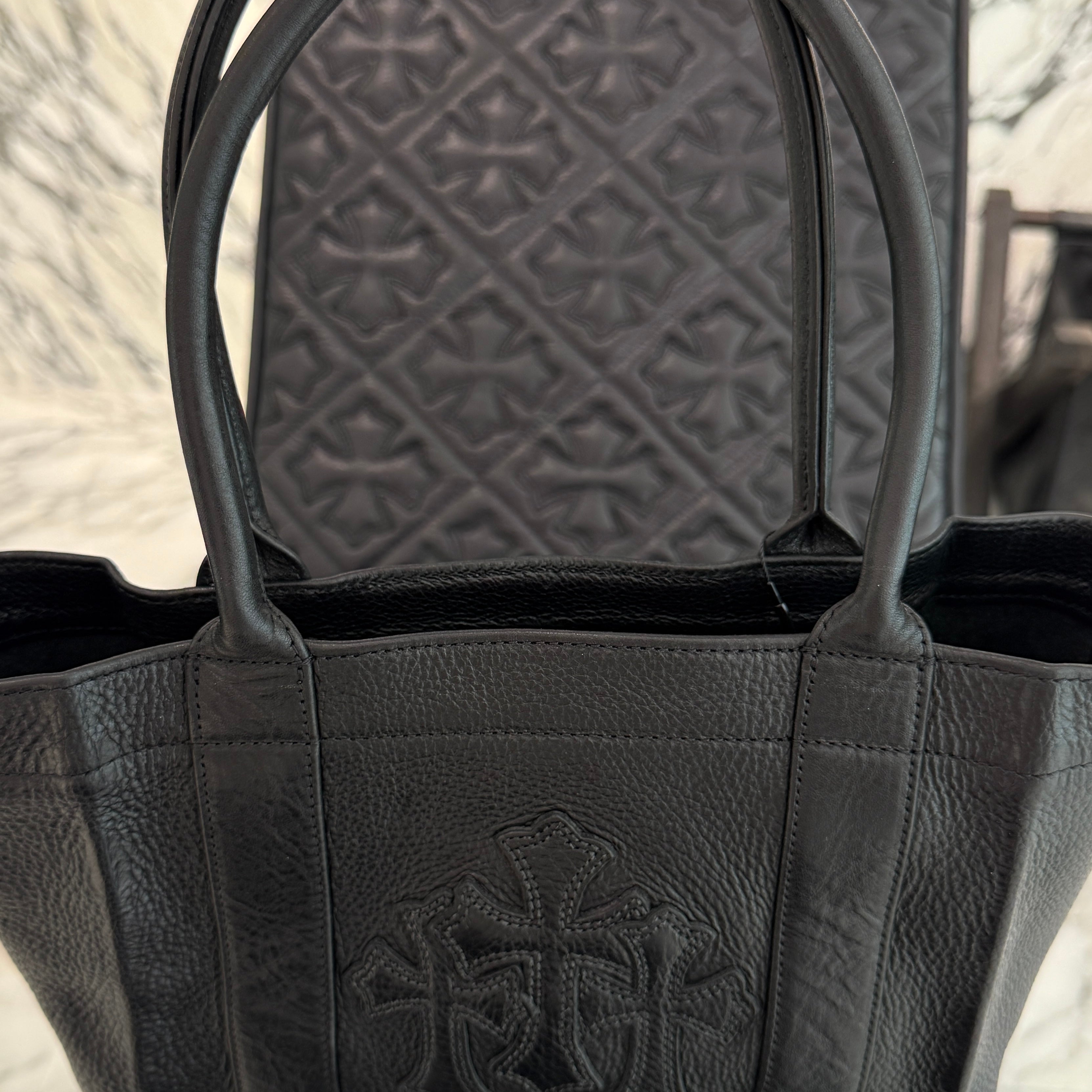 CHROME HEARTS 3 Cemetery Cross Leather Patch Tote Mini Bag クロムハーツ 3セメタリークロス レザーパッチ トート ミニ バッグ
