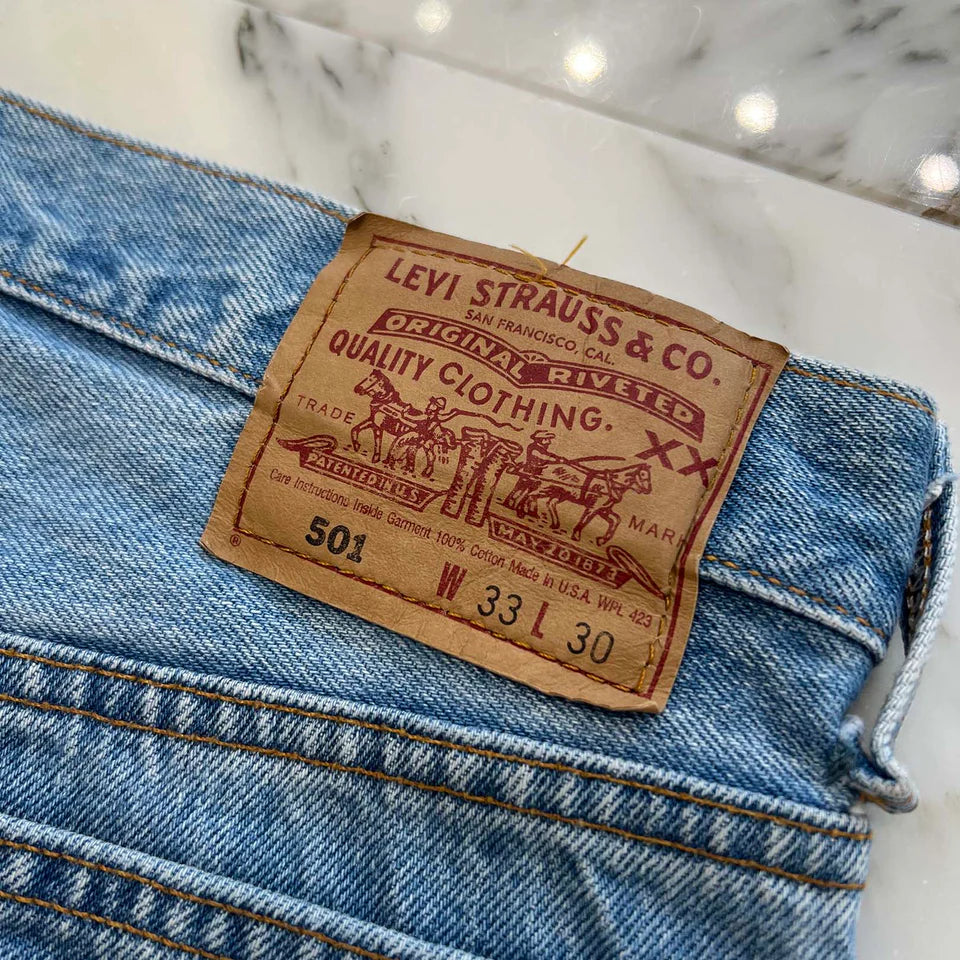 Y.A.R.N × Levi's 501 Body Knit Cross Denim Pants SizeW33×L30 ヤーン×リーバイス 501 ボディ ニットクロス デニムパンツ サイズW33×L30