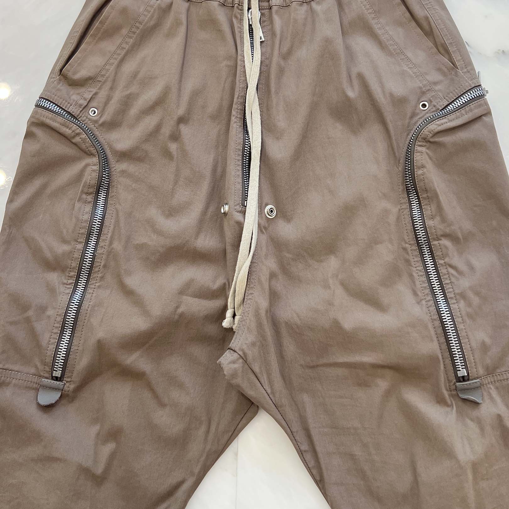 Rick Owens 2022SS Drawstring Zip Detail Pants RU01B1348TE Size 46