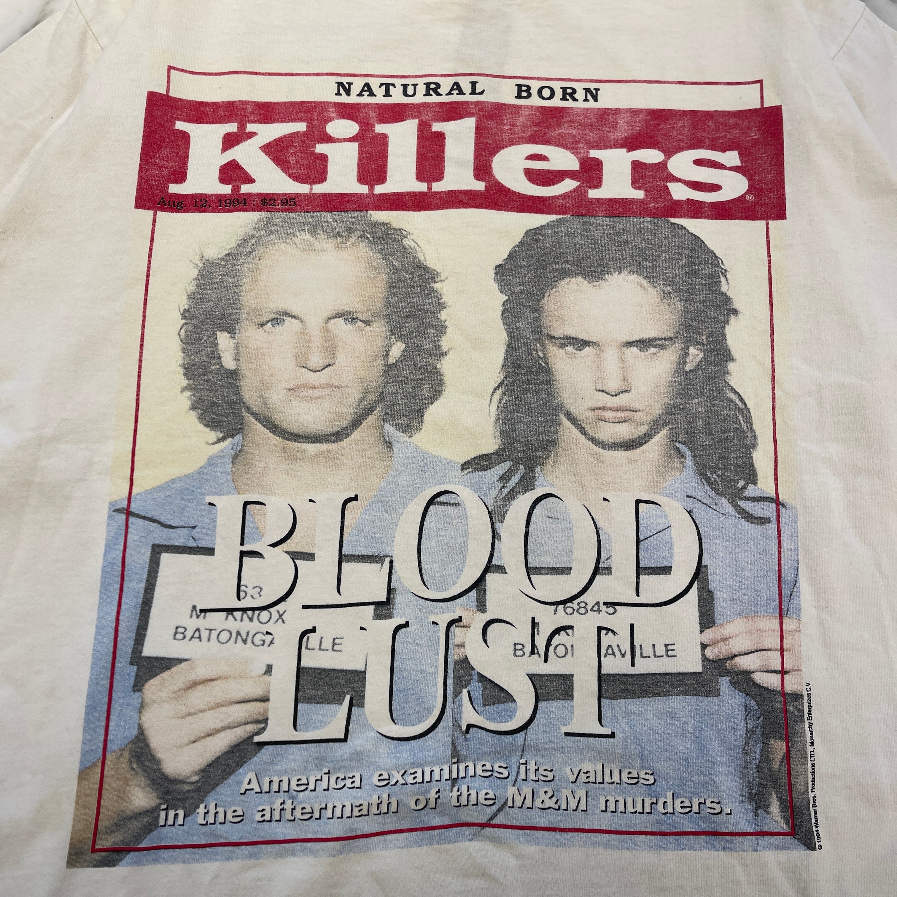 Vintage 90's NATURAL BORN KILLERS "BLOOD LUST" GIANT S/S Tee Size XL 90's ナチュラル・ボーン・キラーズ "ブロッドラスト" ジャイアント社製 Tシャツ サイズXL