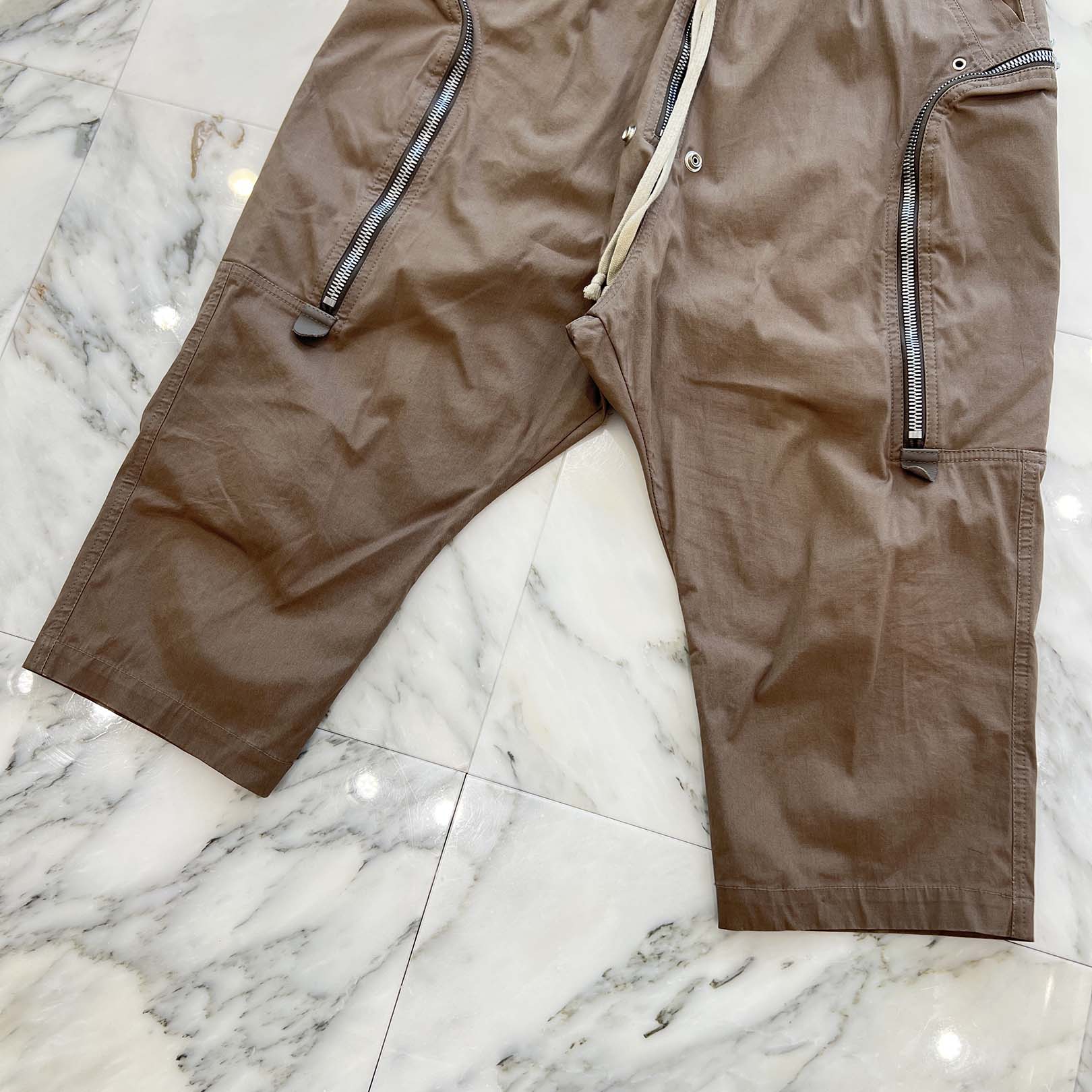 Rick Owens 2022SS Drawstring Zip Detail Pants RU01B1348TE Size 46