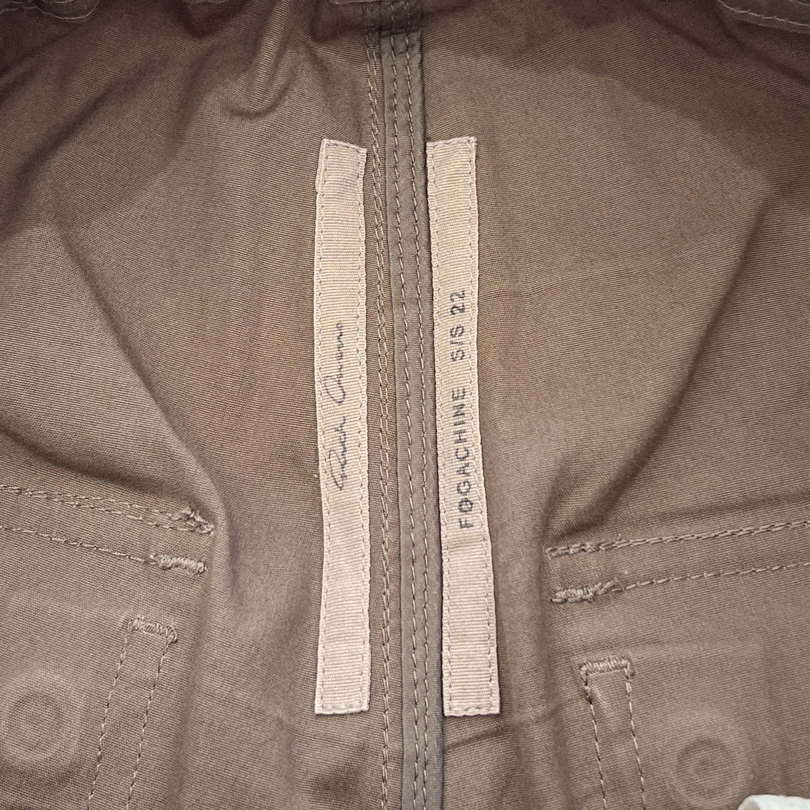 Rick Owens 2022SS Drawstring Zip Detail Pants RU01B1348TE Size 46