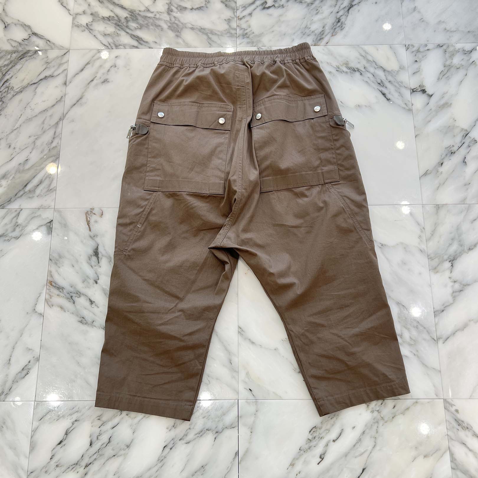 Rick Owens 2022SS Drawstring Zip Detail Pants RU01B1348TE Size 46