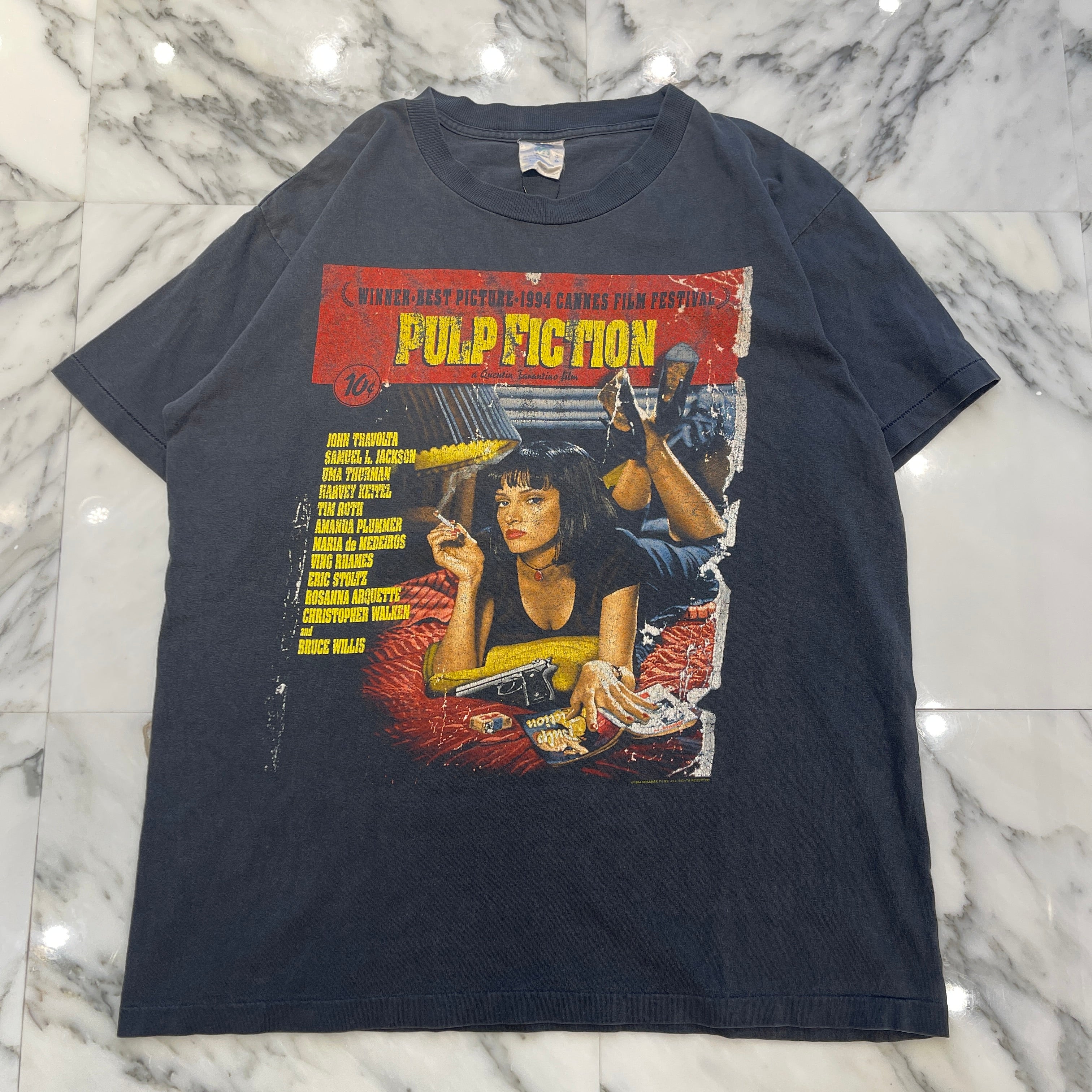 Vintage 90's Pulp Fiction "Back Stage Pass" 1994 Winterland Movie S/S Tee Size L 90's パルプフィクション "バックステージパス" 1994 ウィンターランド社製 ムービーTシャツ サイズL
