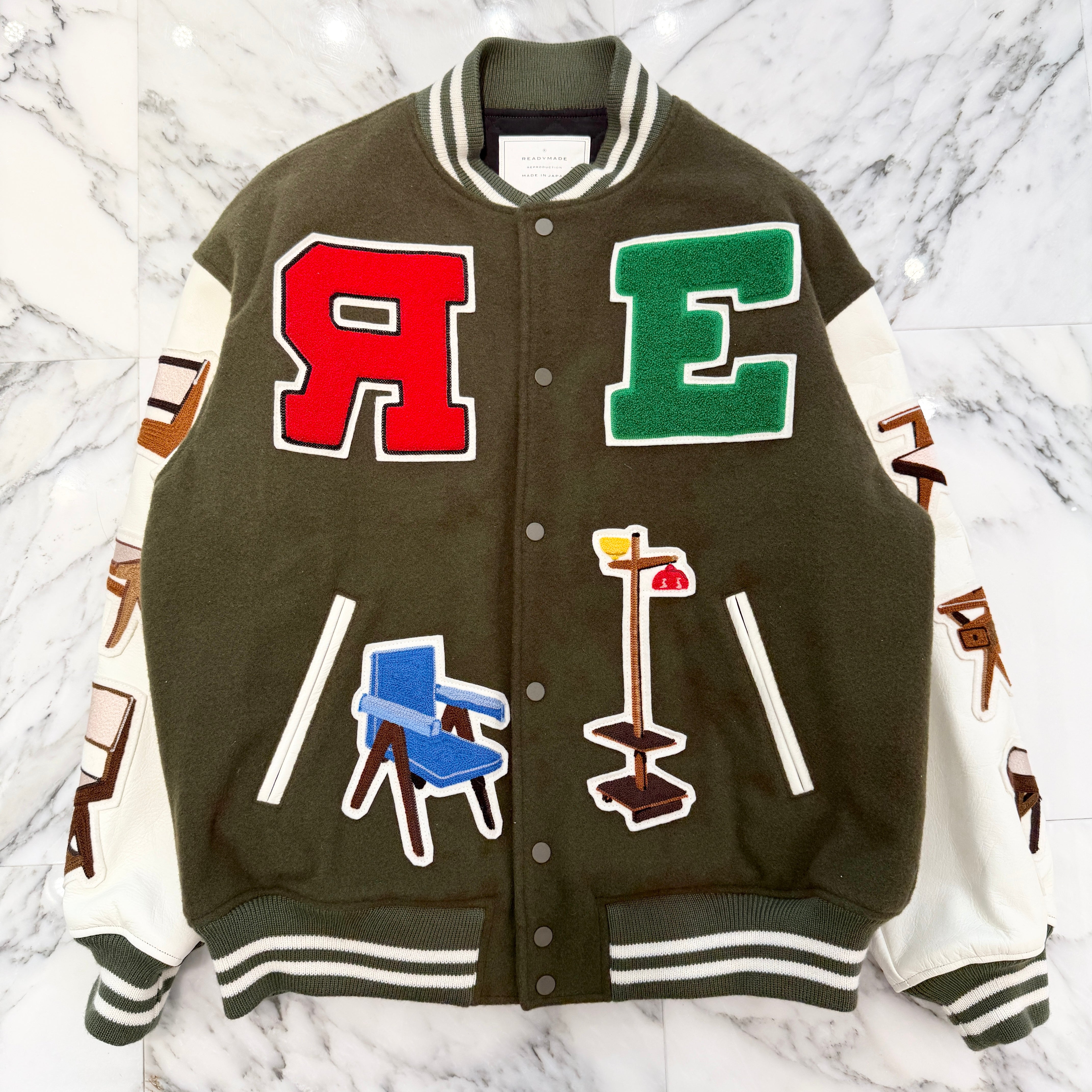 READY MADE 2021AW CHAIR STADIUM JACKET RE-CO-KH-00-00-188 Size 2 レディーメイド チェアスタジアムジャケット サイズ2